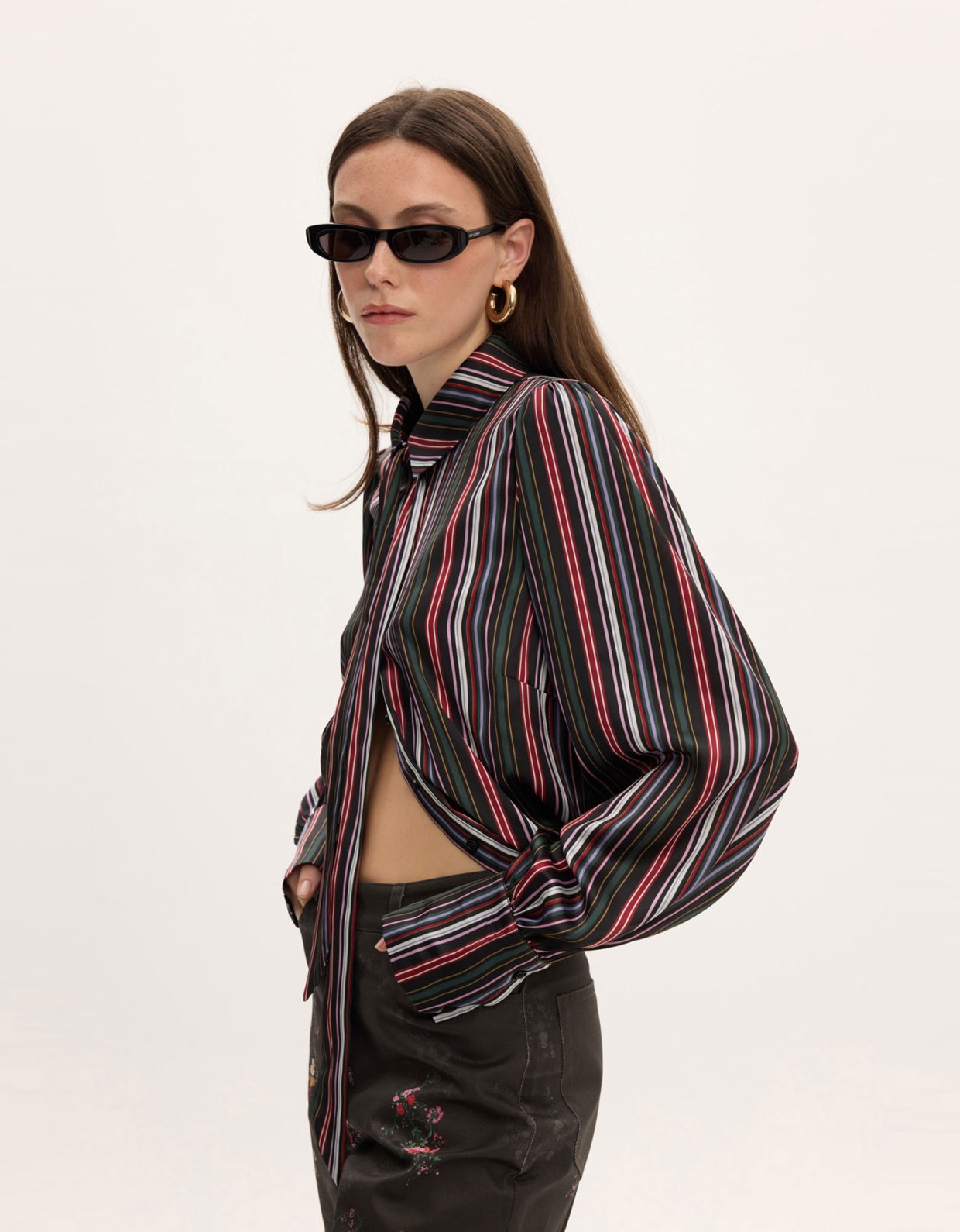 Ciel Concept Eliza striped satin shirt
