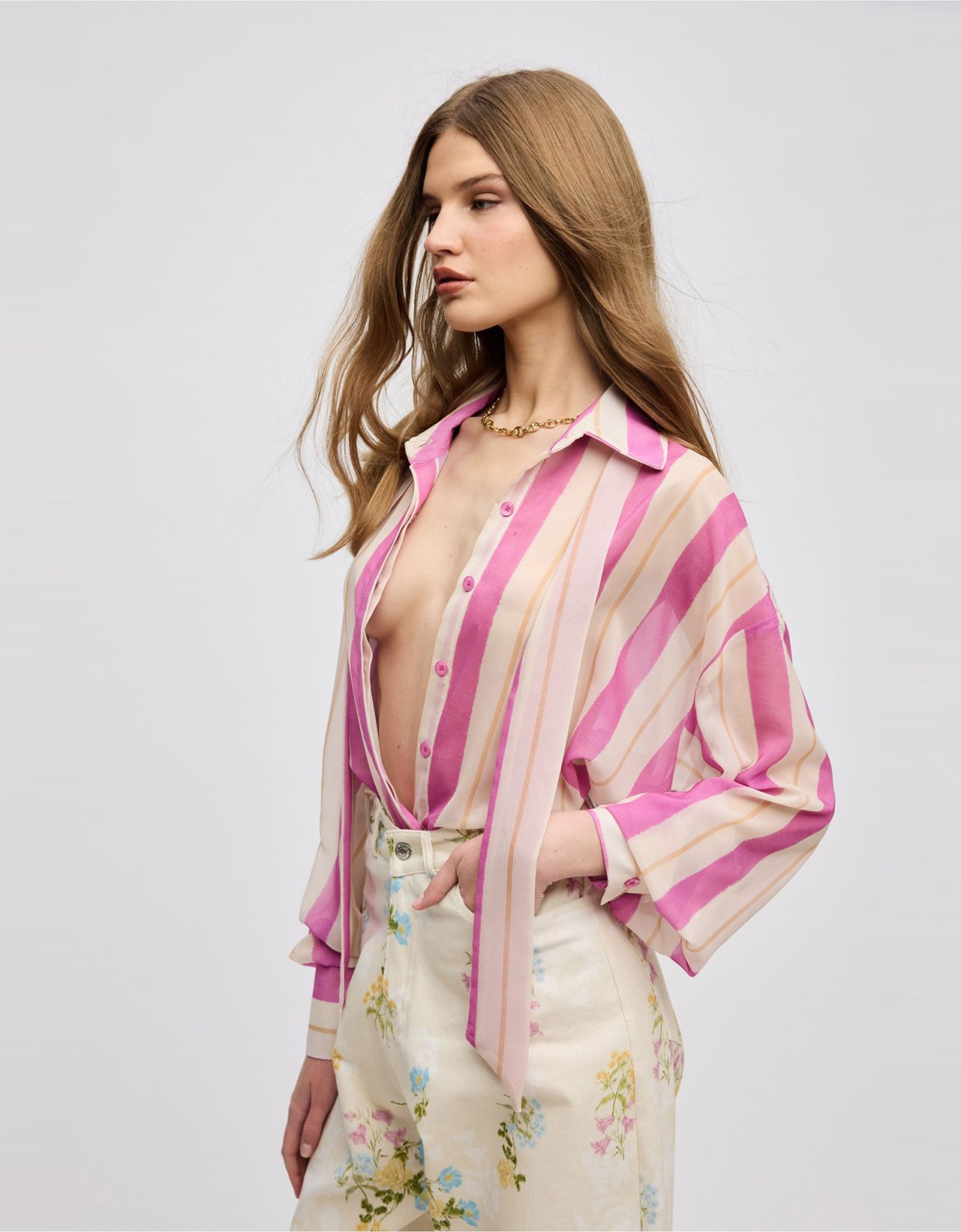 Ciel Concept Stripped pastel shirt