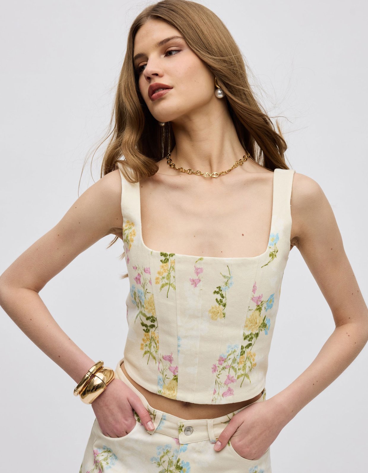 Ciel Concept Butter blossom denim corset