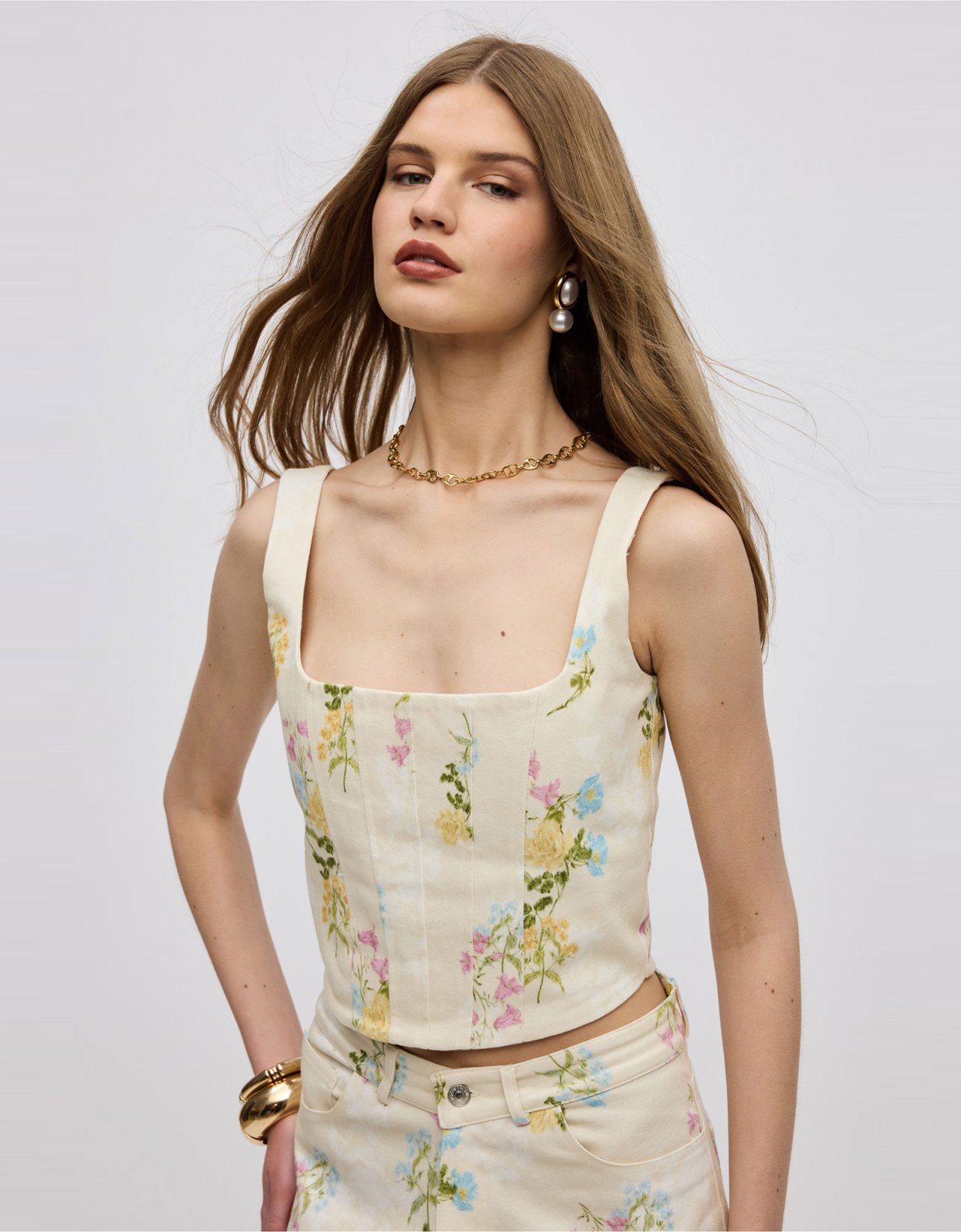 Ciel Concept Butter blossom denim corset