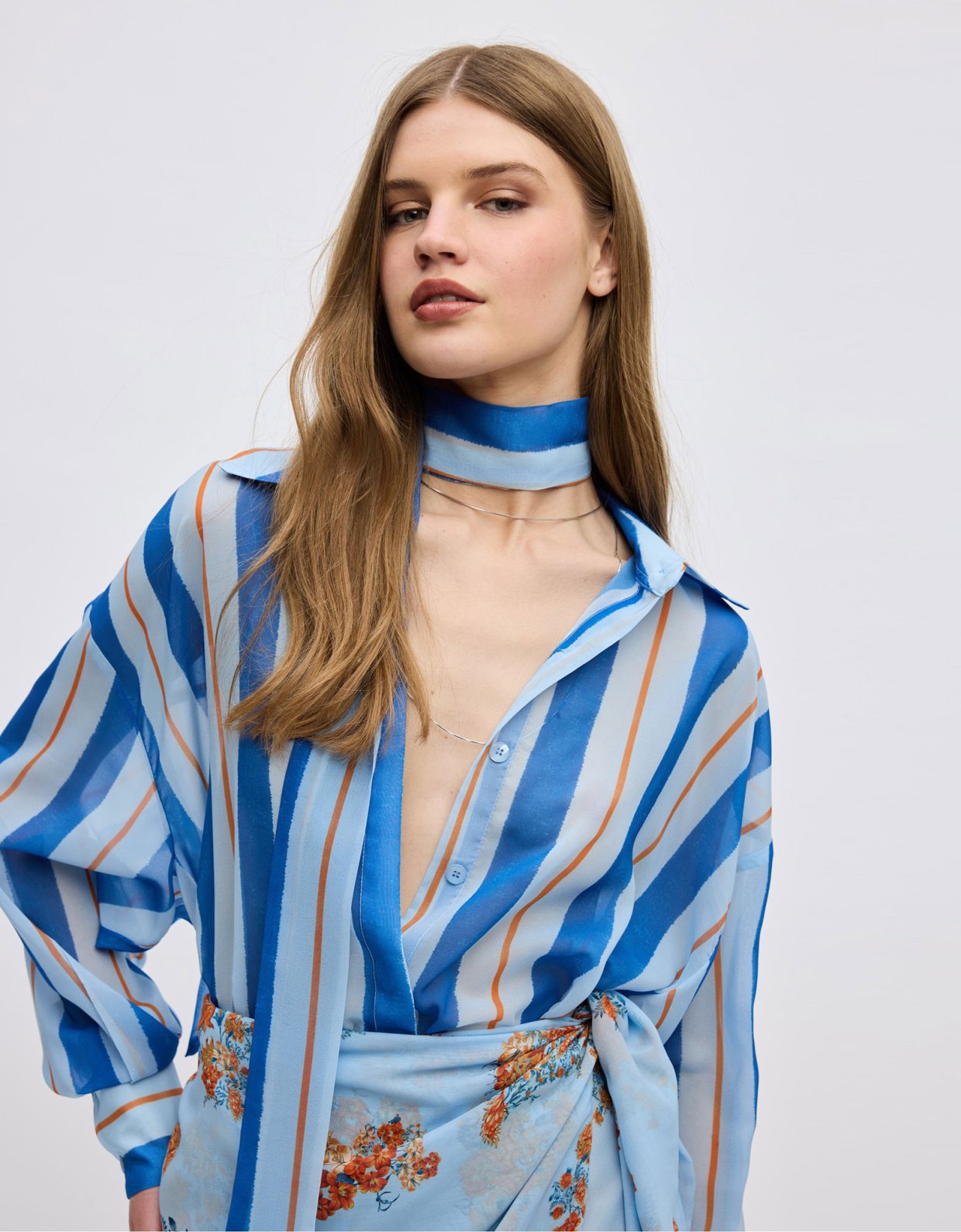 Ciel Concept Stripped blue shirt