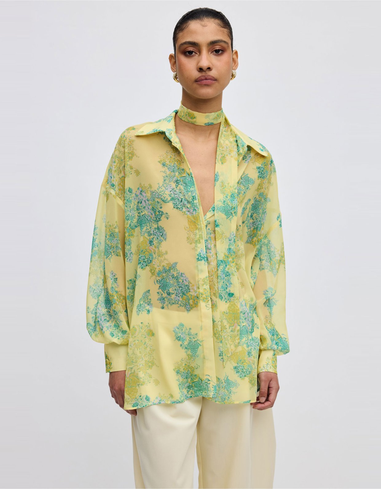 Ciel Concept Lime petals shirt
