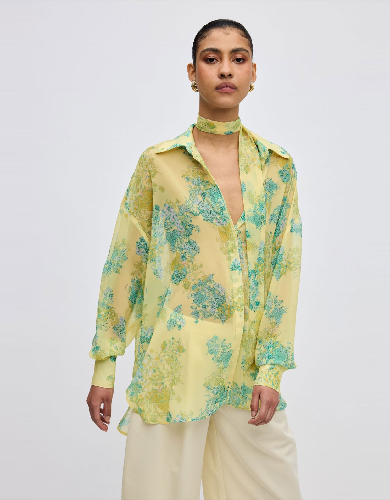 Ciel Concept Lime petals shirt