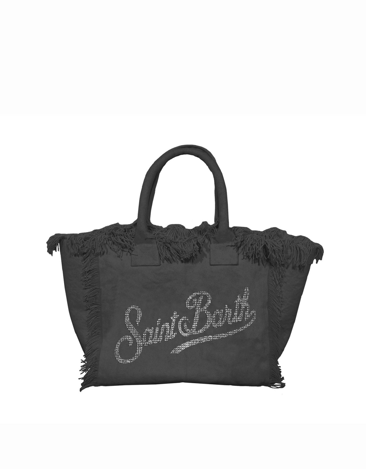 MC2 Saint Barth Black Colette bag with rhinestone logo