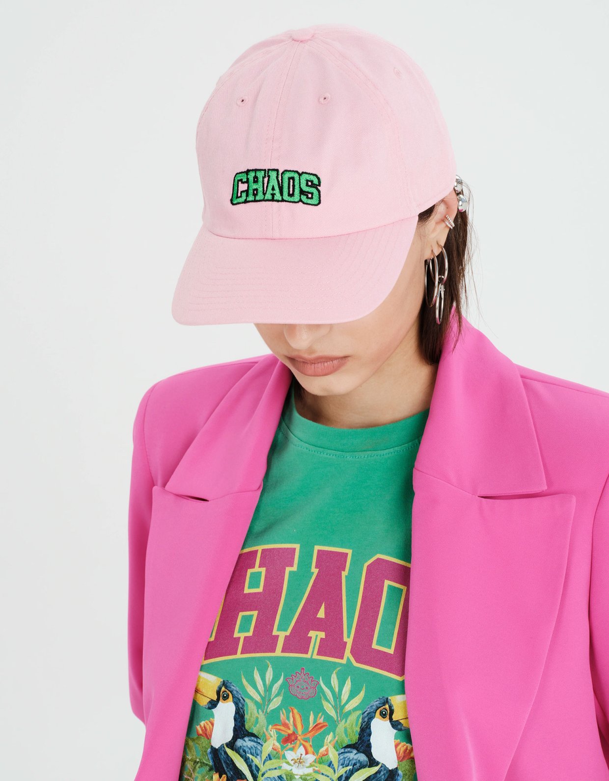 Peace and Chaos Chaos cap pink