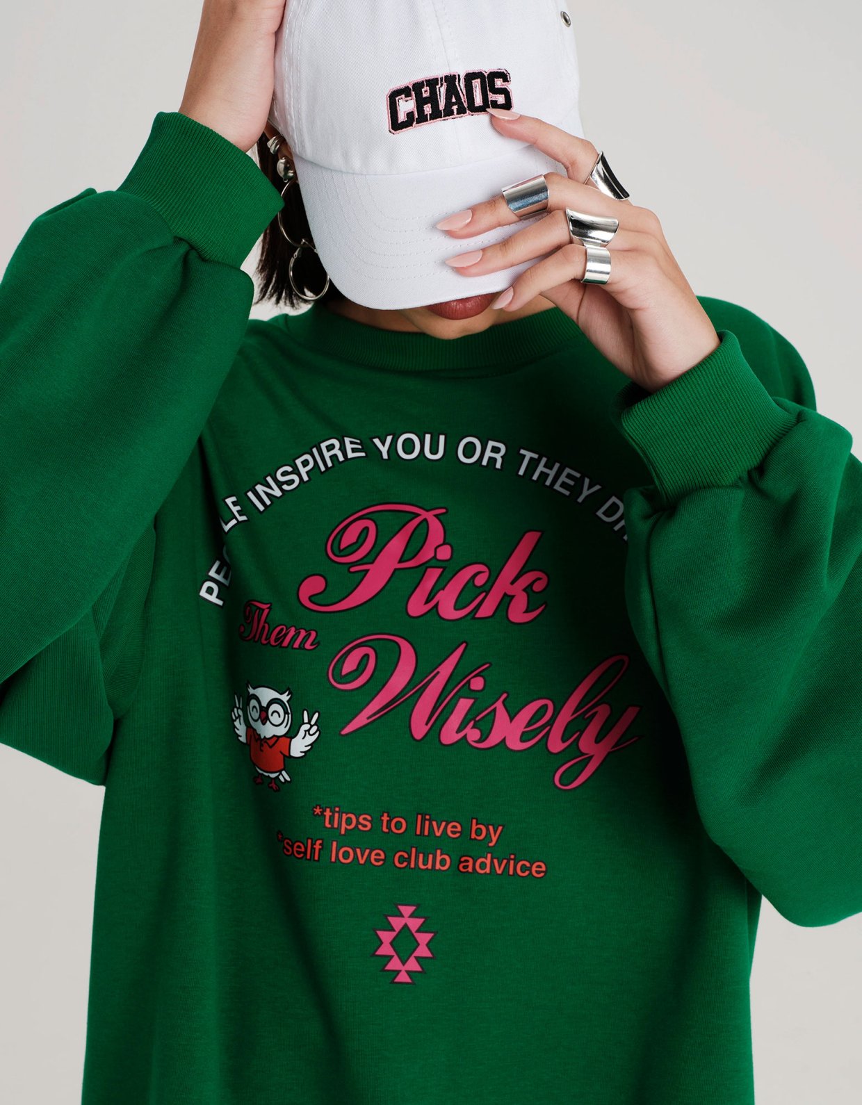 Peace and Chaos Chaos cap white