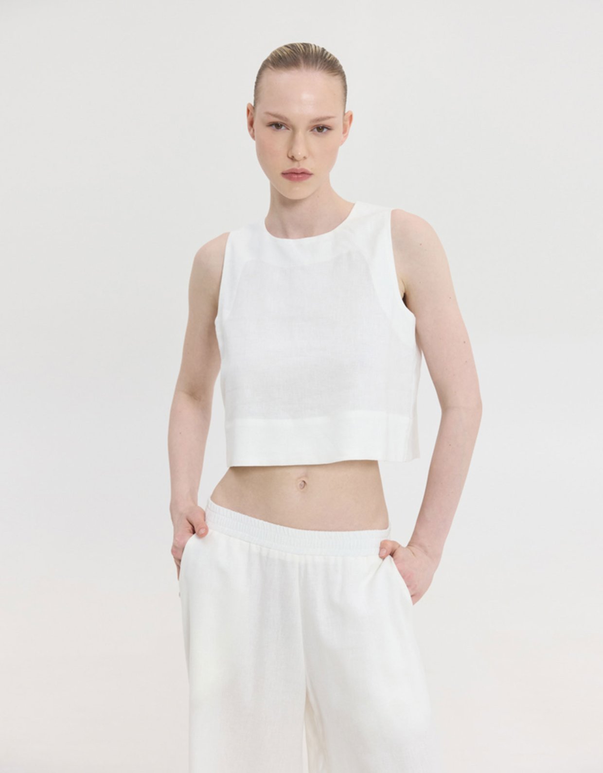 Sunset go Cleo culottes white