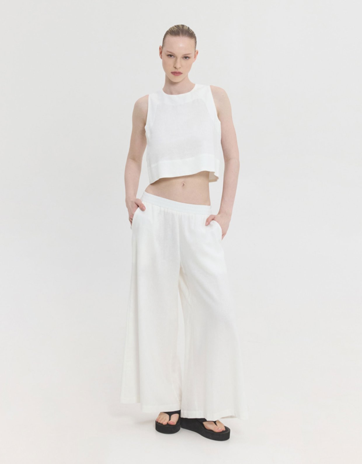 Sunset go Cleo top white