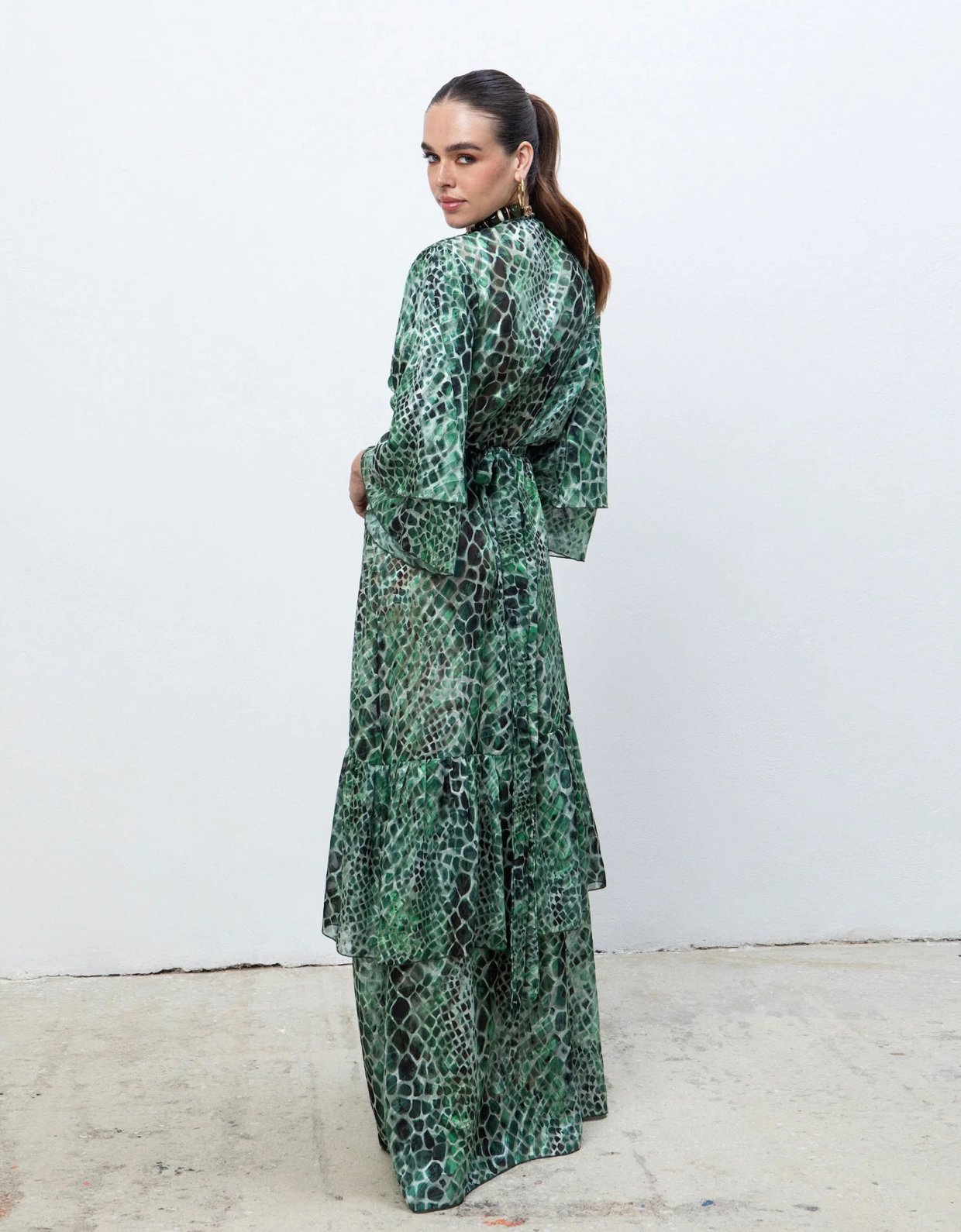 Eveleya Cobra polymorphic kimono dress