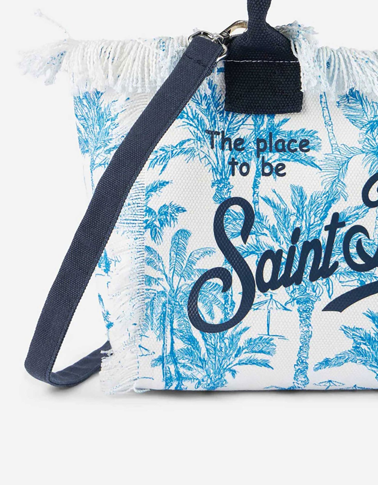 MC2 Saint Barth Colette Saint Beach cotton canvas handbag blue
