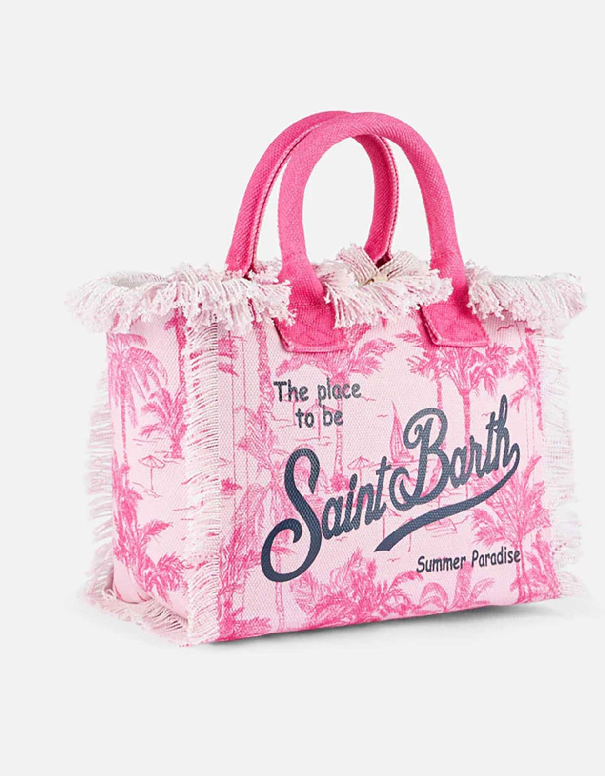 MC2 Saint Barth Colette Saint Beach cotton canvas handbag pink