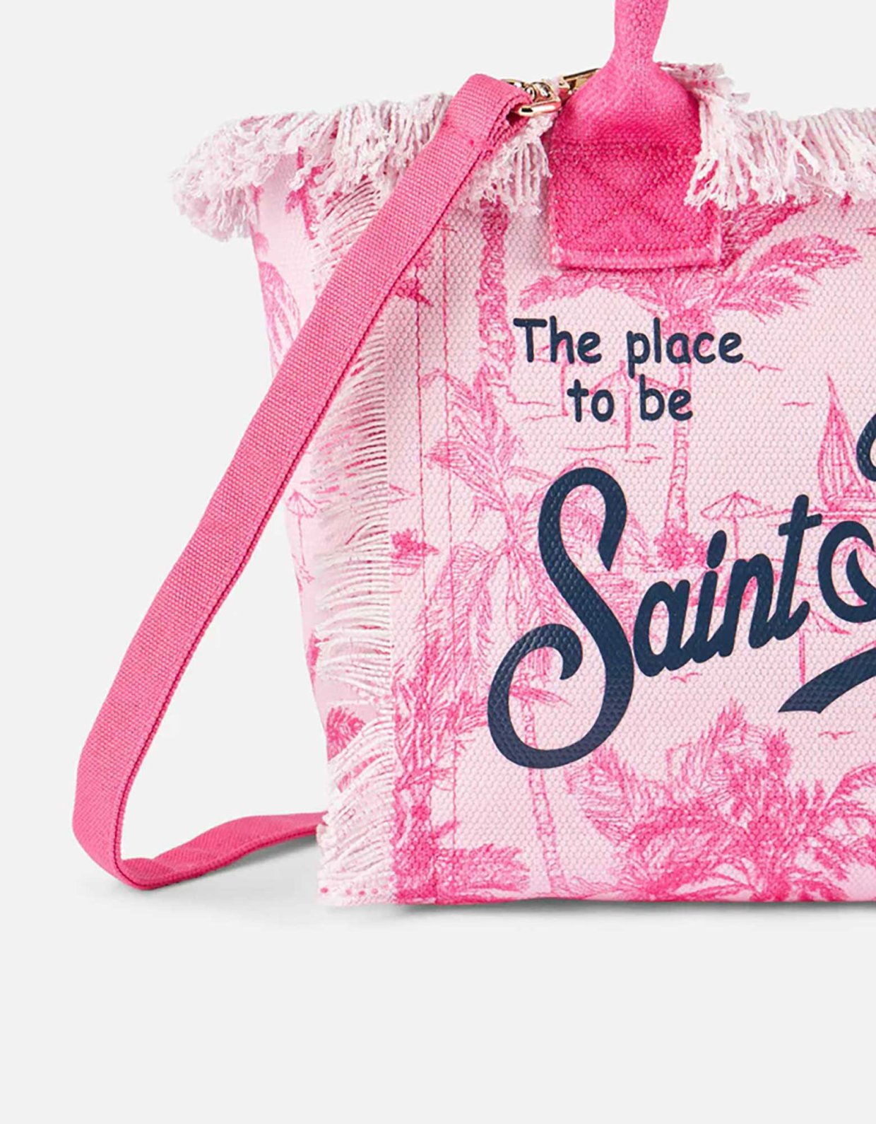 MC2 Saint Barth Colette Saint Beach cotton canvas handbag pink