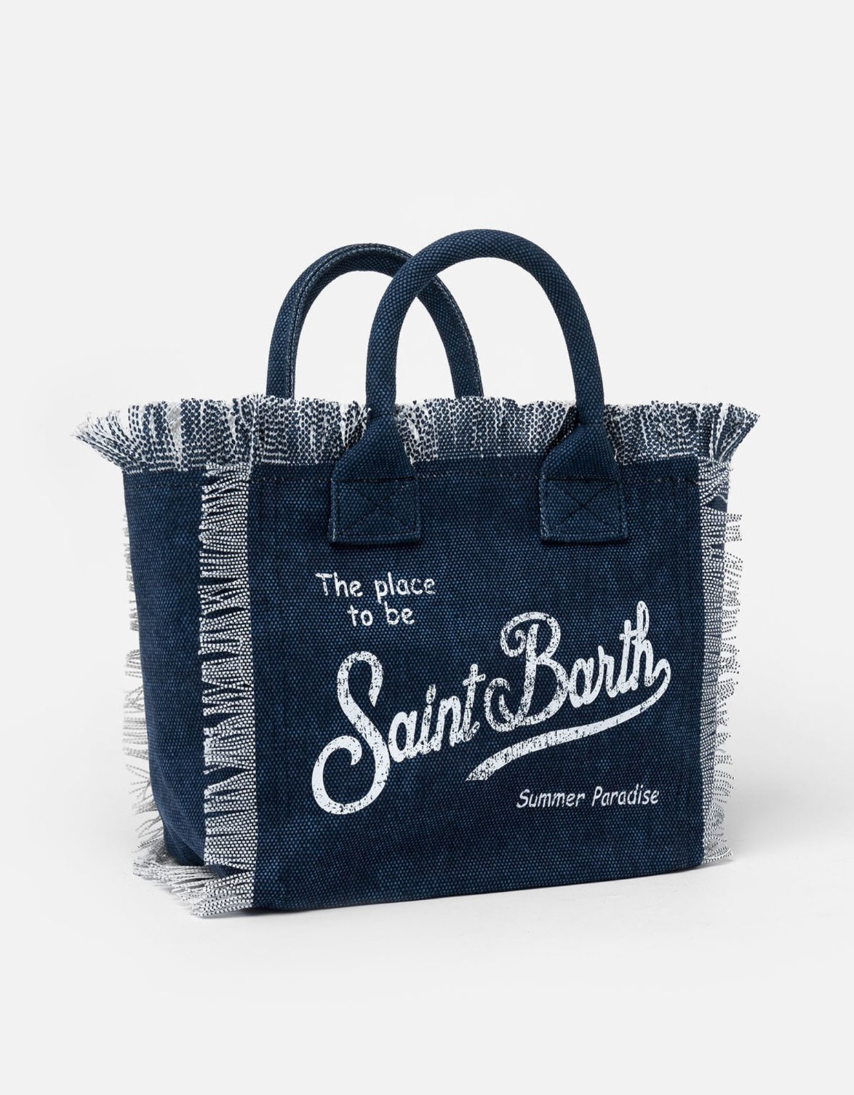 MC2 Saint Barth Colette indigo cotton canvas handbag