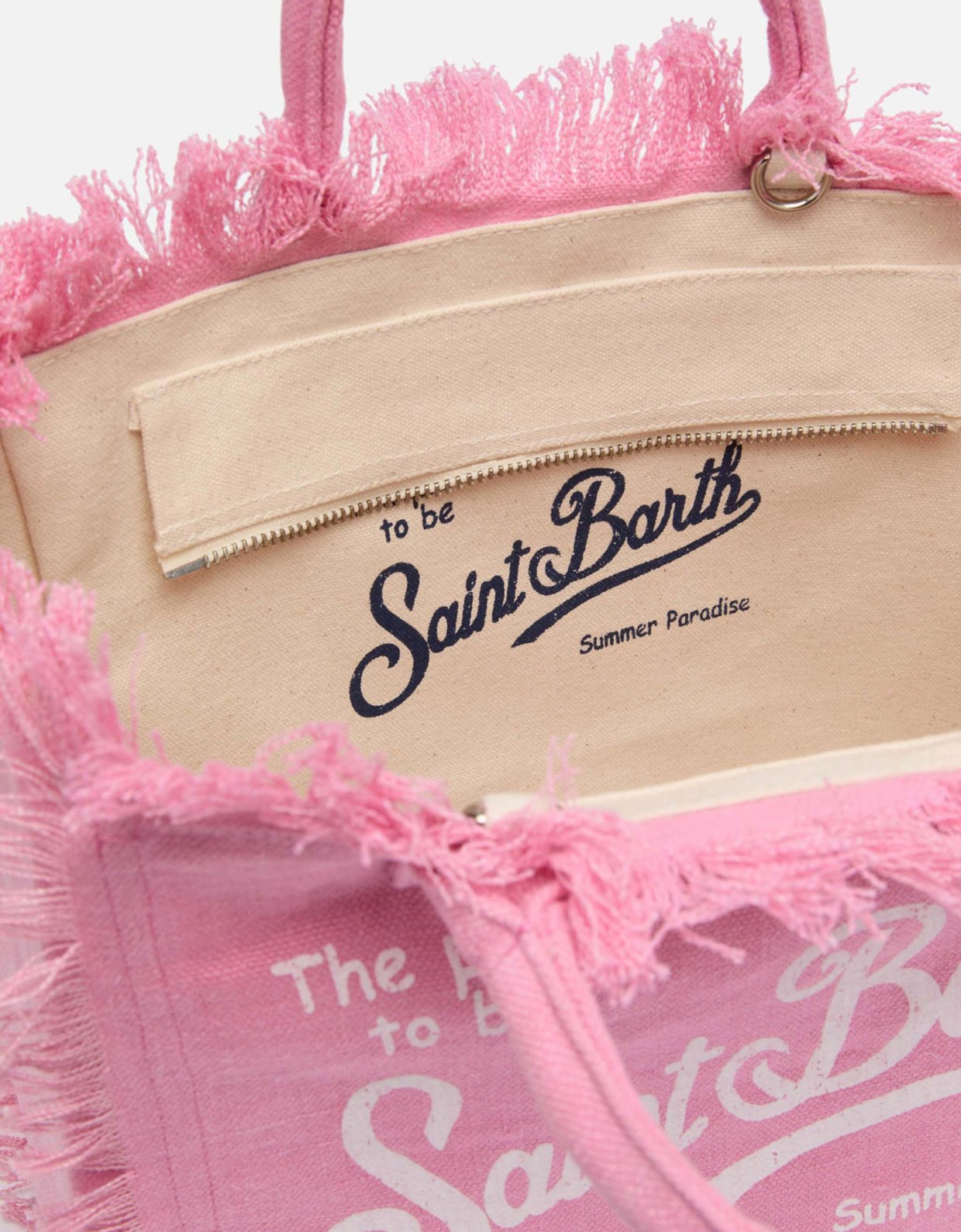 MC2 Saint Barth Colette linen pink handbag