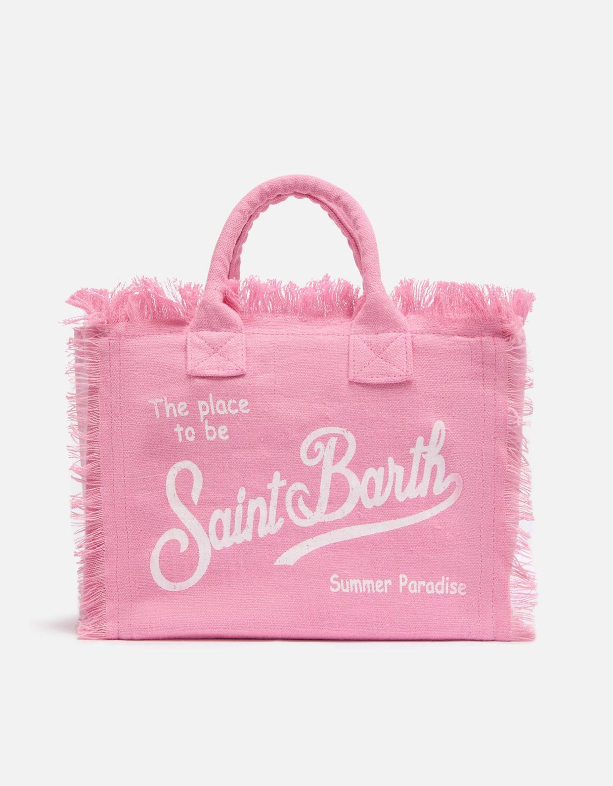 MC2 Saint Barth Colette linen pink handbag