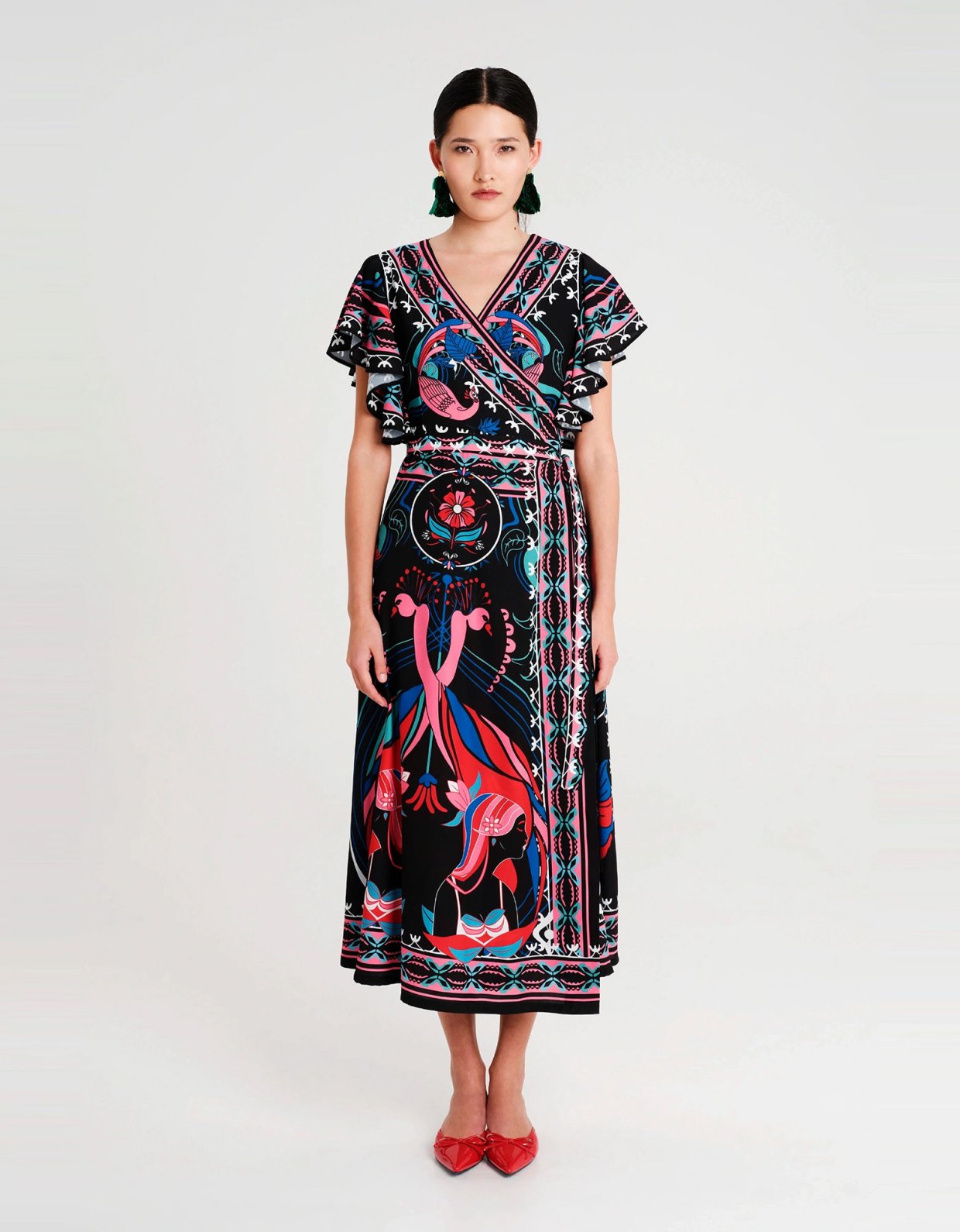 Peace and Chaos Cosmology wrap long dress