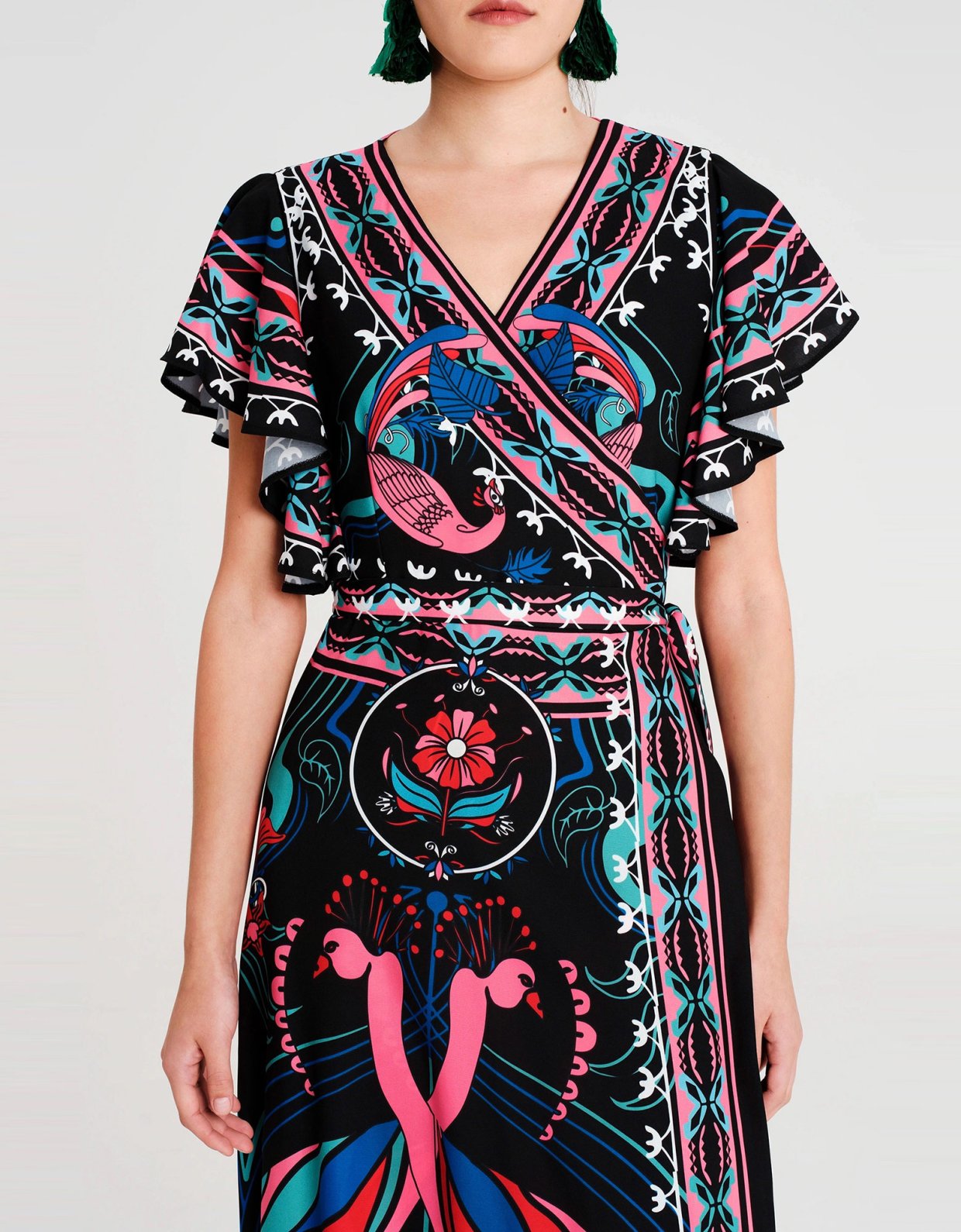 Peace and Chaos Cosmology wrap long dress