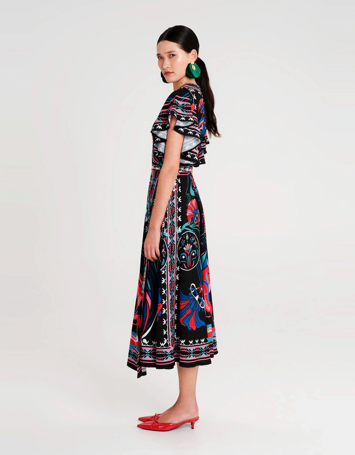 Peace and Chaos Cosmology wrap long dress
