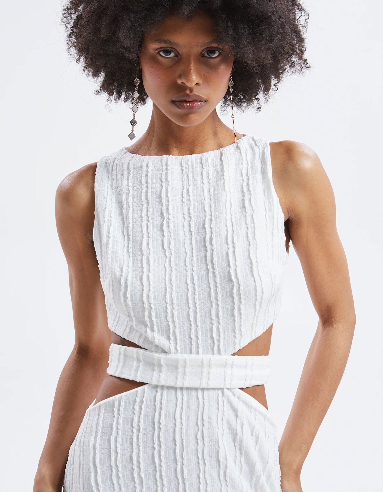 Ananke Clothing Lucina lace cut out dress white