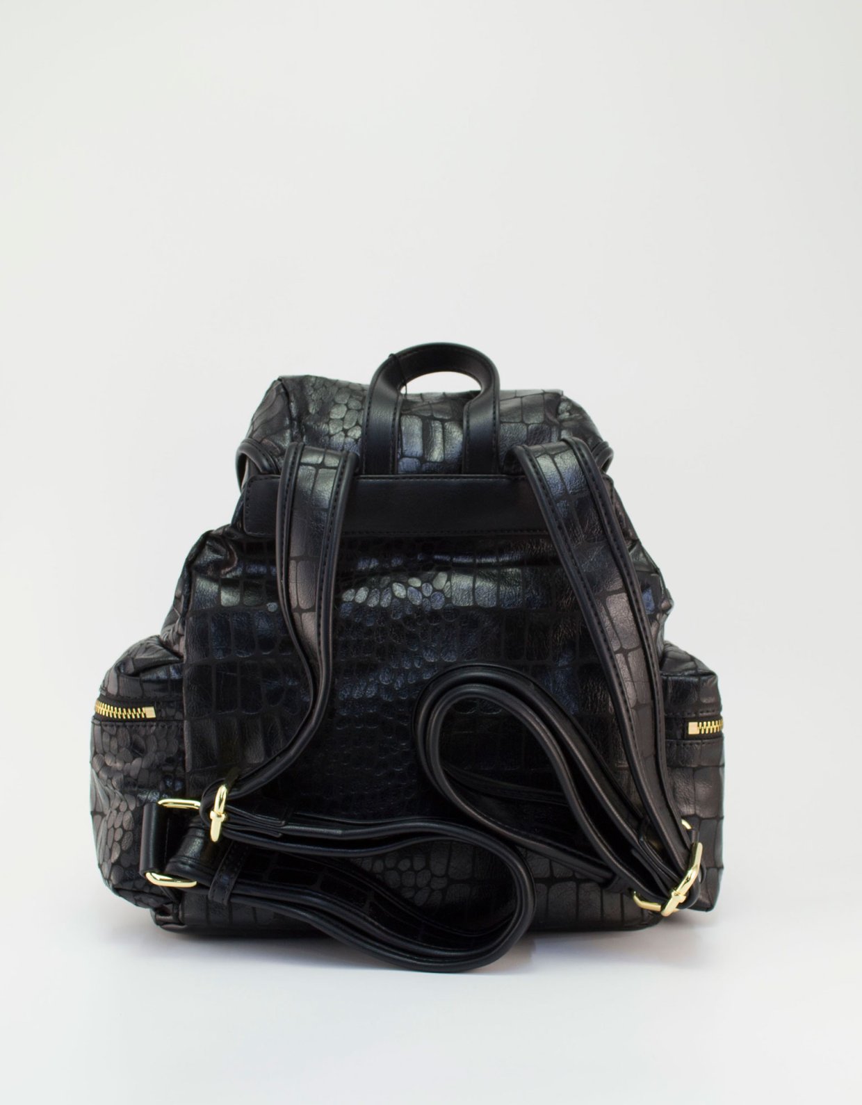 Love Moschino Mini croco backpack black