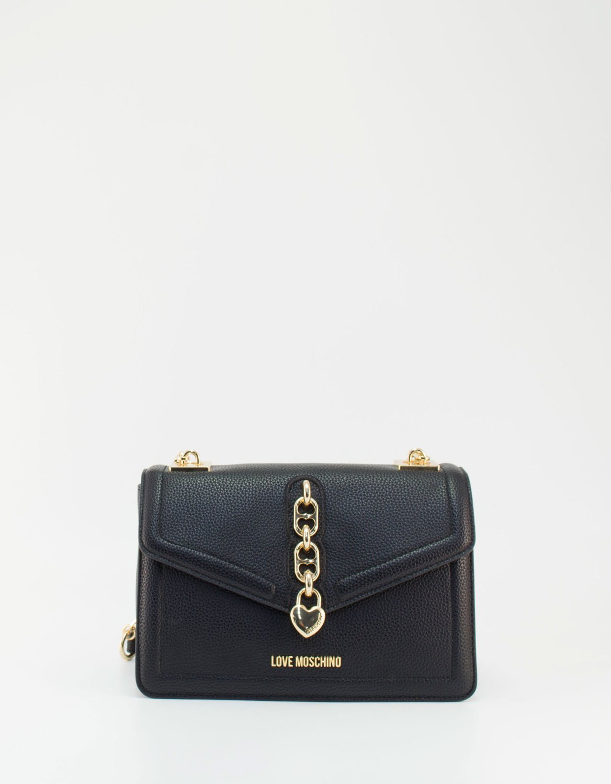 Love Moschino Shoulder bag chain heart black