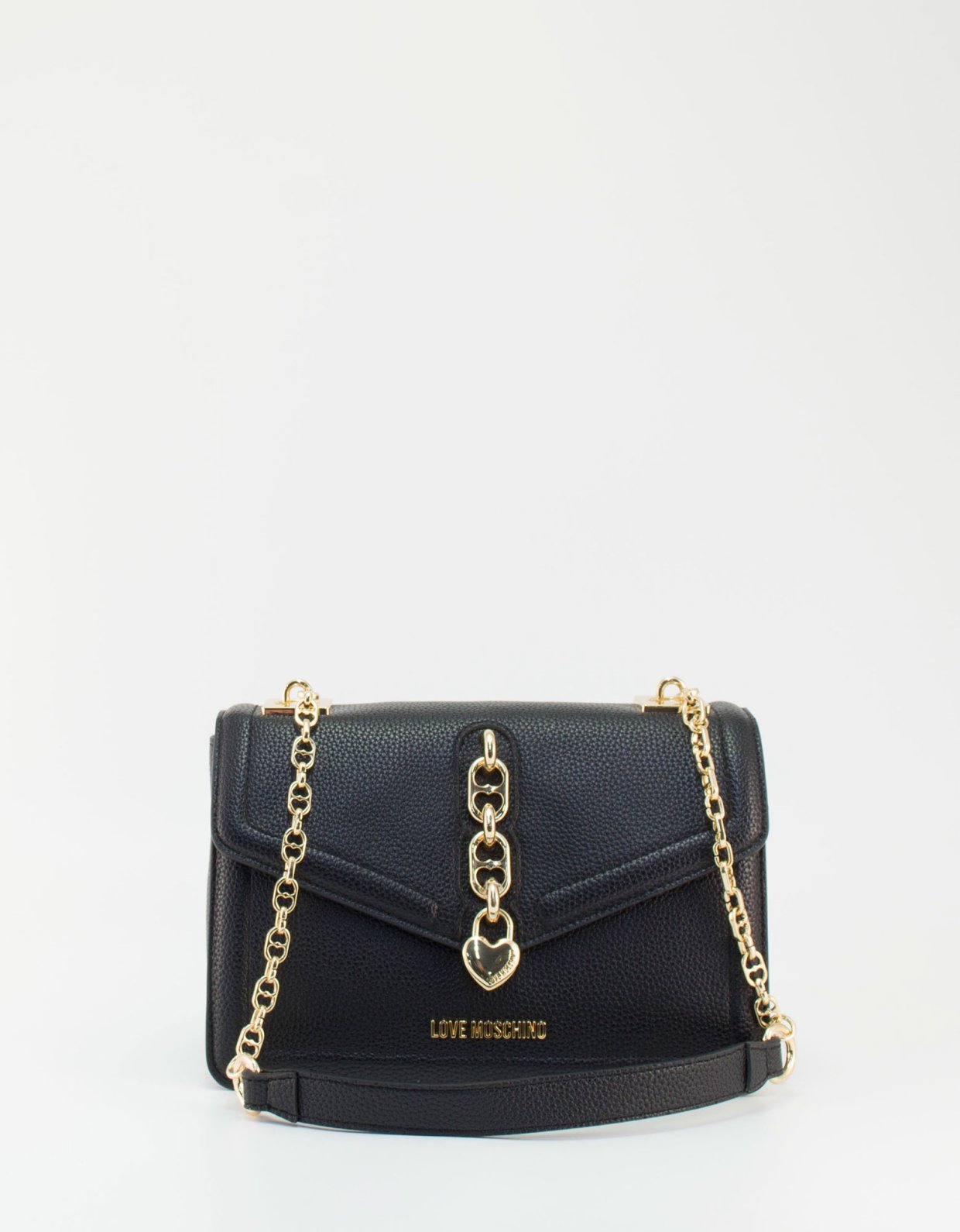 Love Moschino Shoulder bag chain heart black