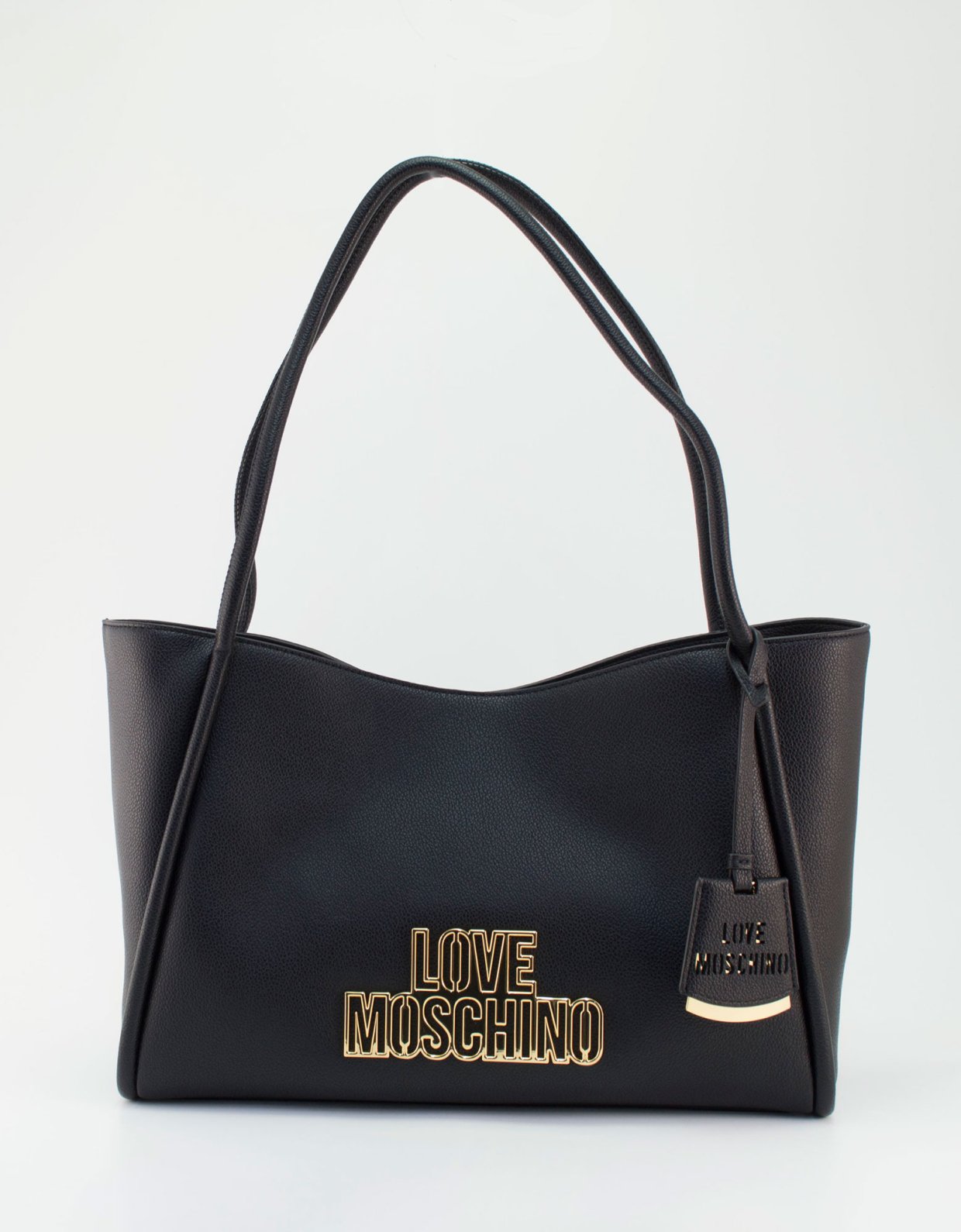 Love Moschino Shoulder bag metallic logo black