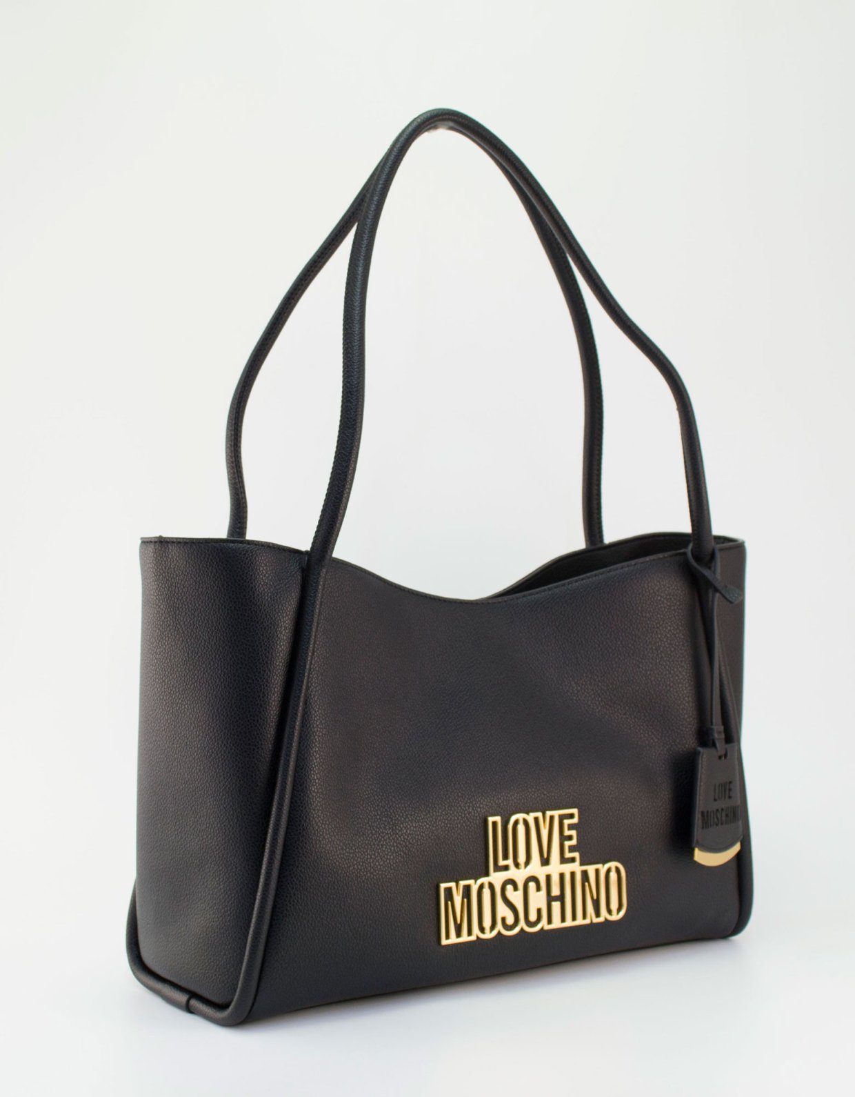 Love Moschino Shoulder bag metallic logo black