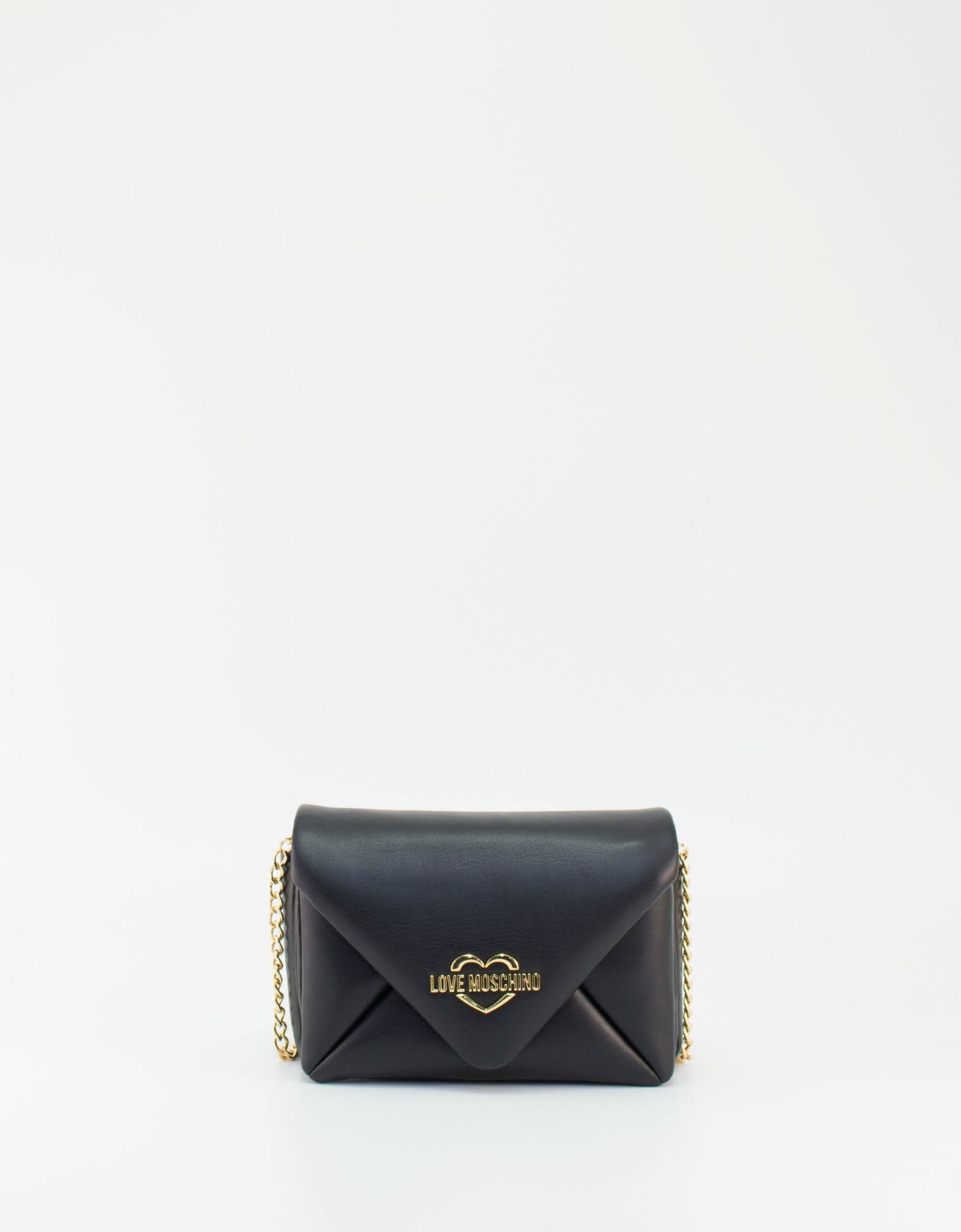 Love Moschino Mini crossbody bag metallic heart black gold