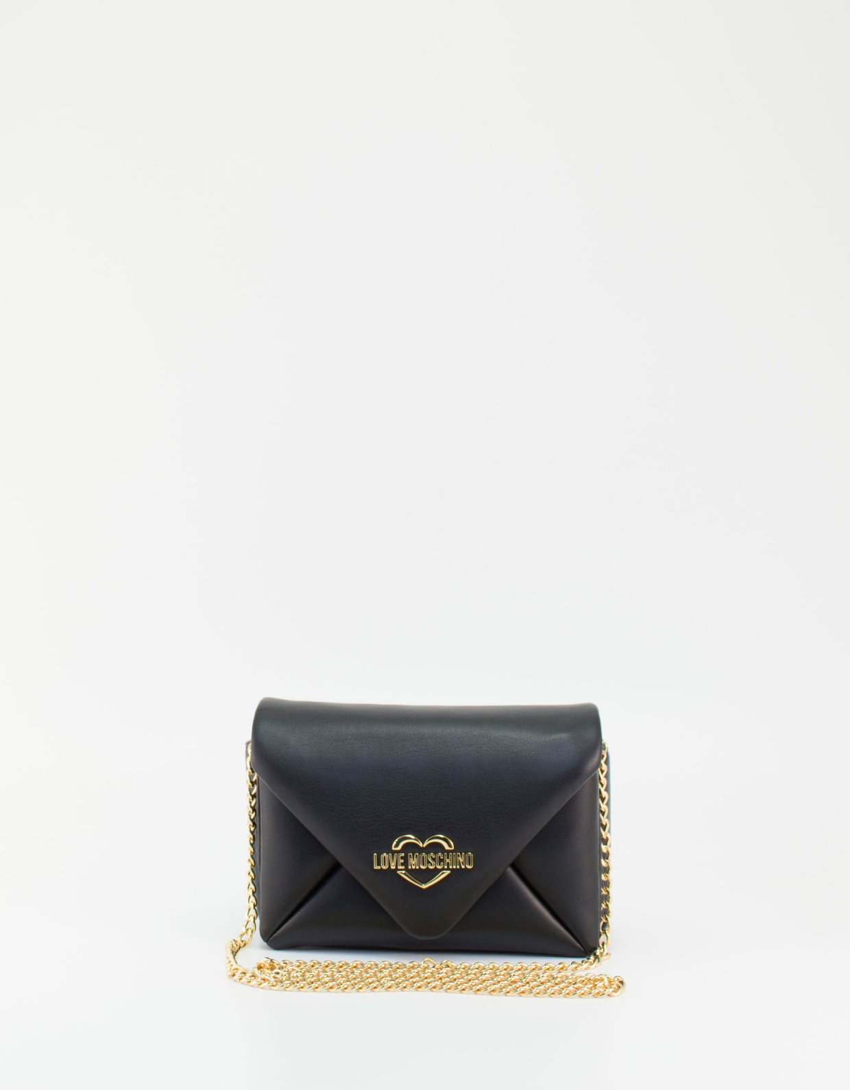 Love Moschino Mini crossbody bag metallic heart black gold