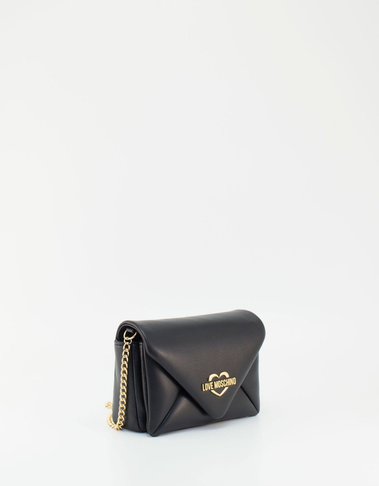 Love Moschino Mini crossbody bag metallic heart black gold