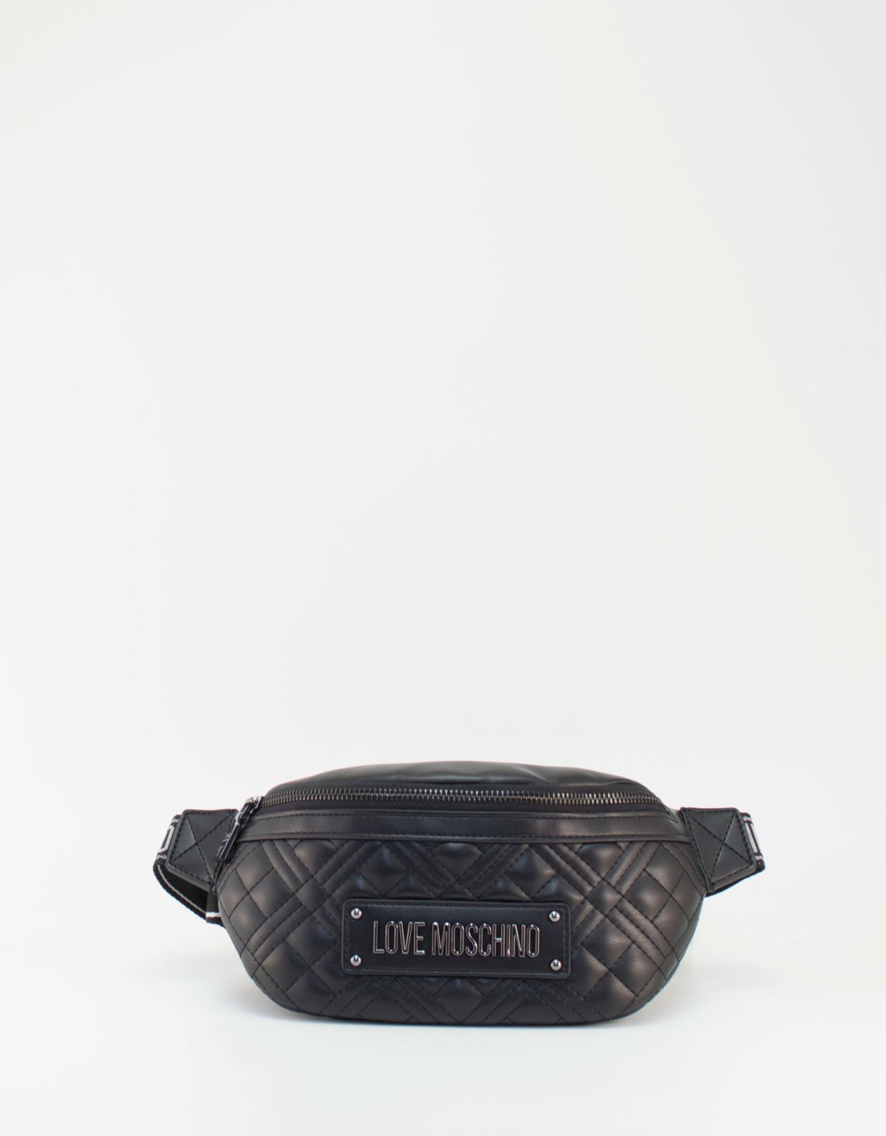 Love Moschino Quilted waist bag black nickel