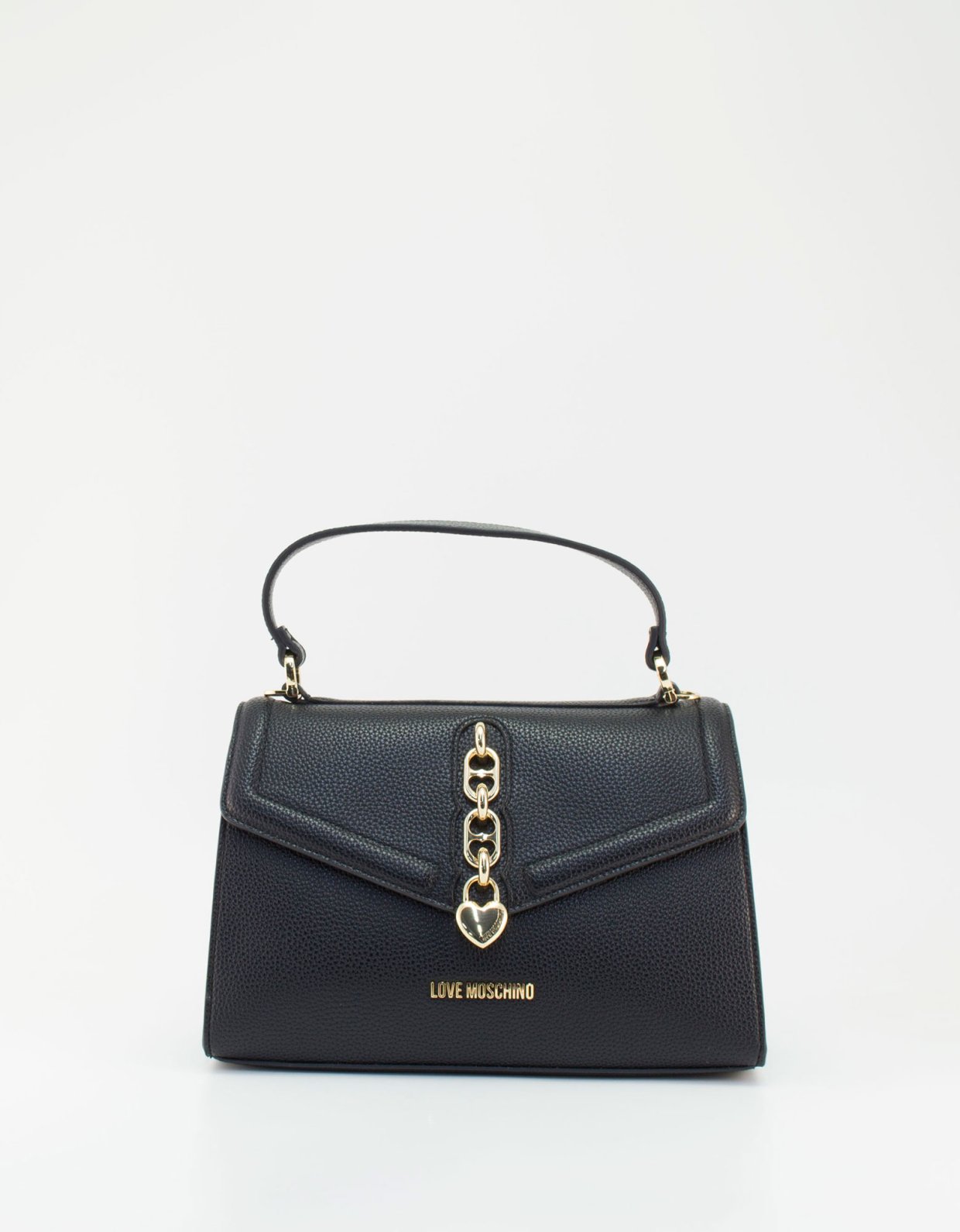 Love Moschino Crossbody bag chain heart black