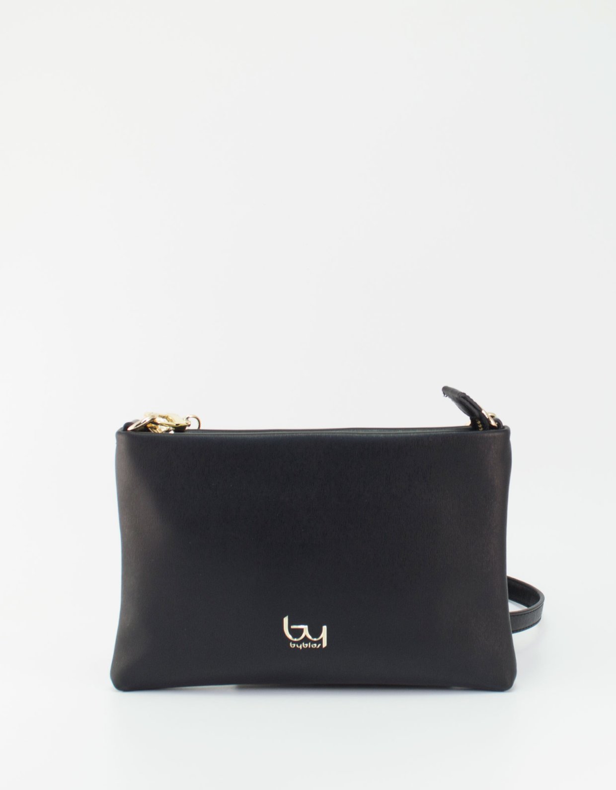 By Byblos Clary saffiano flat crossbody black