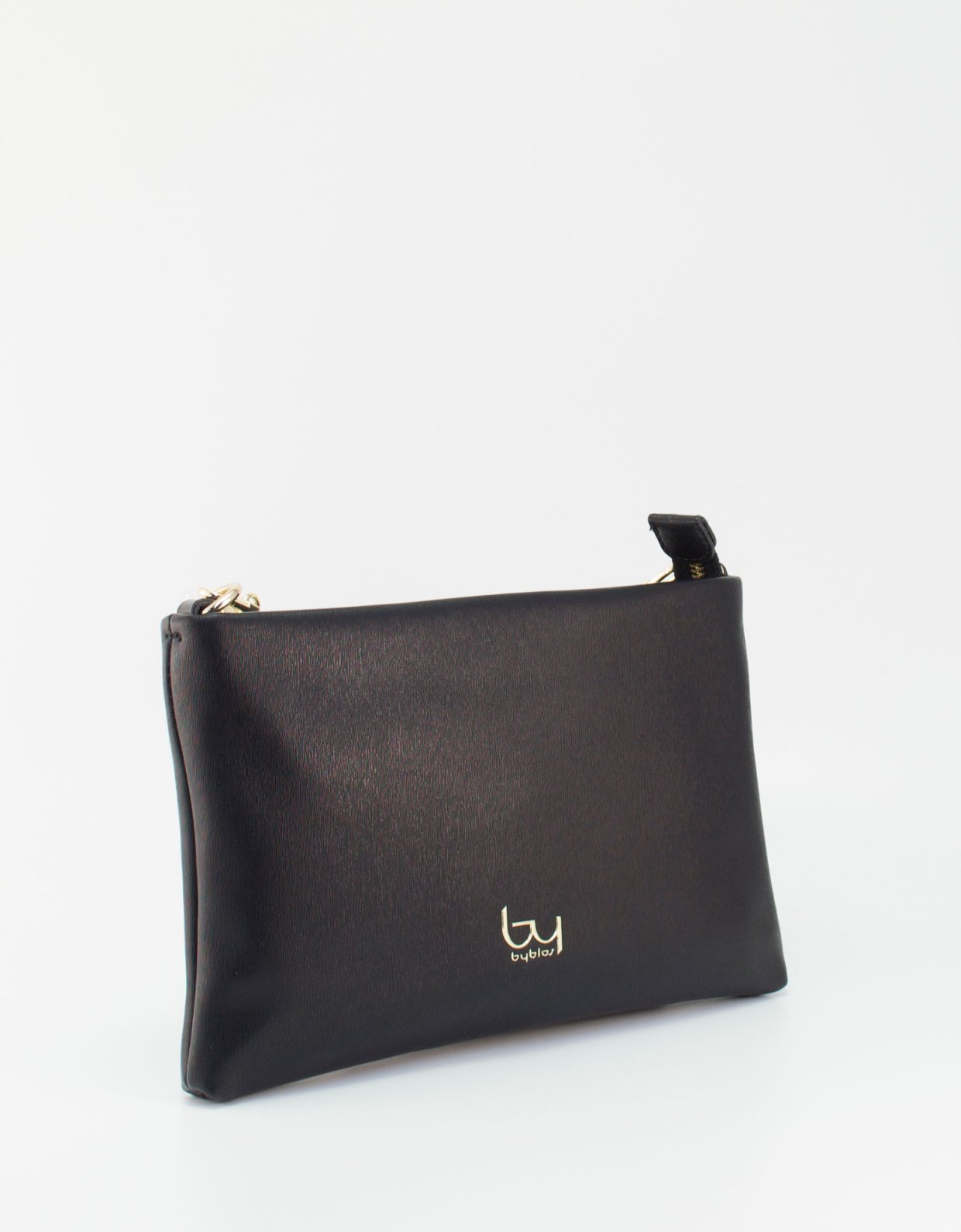 By Byblos Clary saffiano flat crossbody black