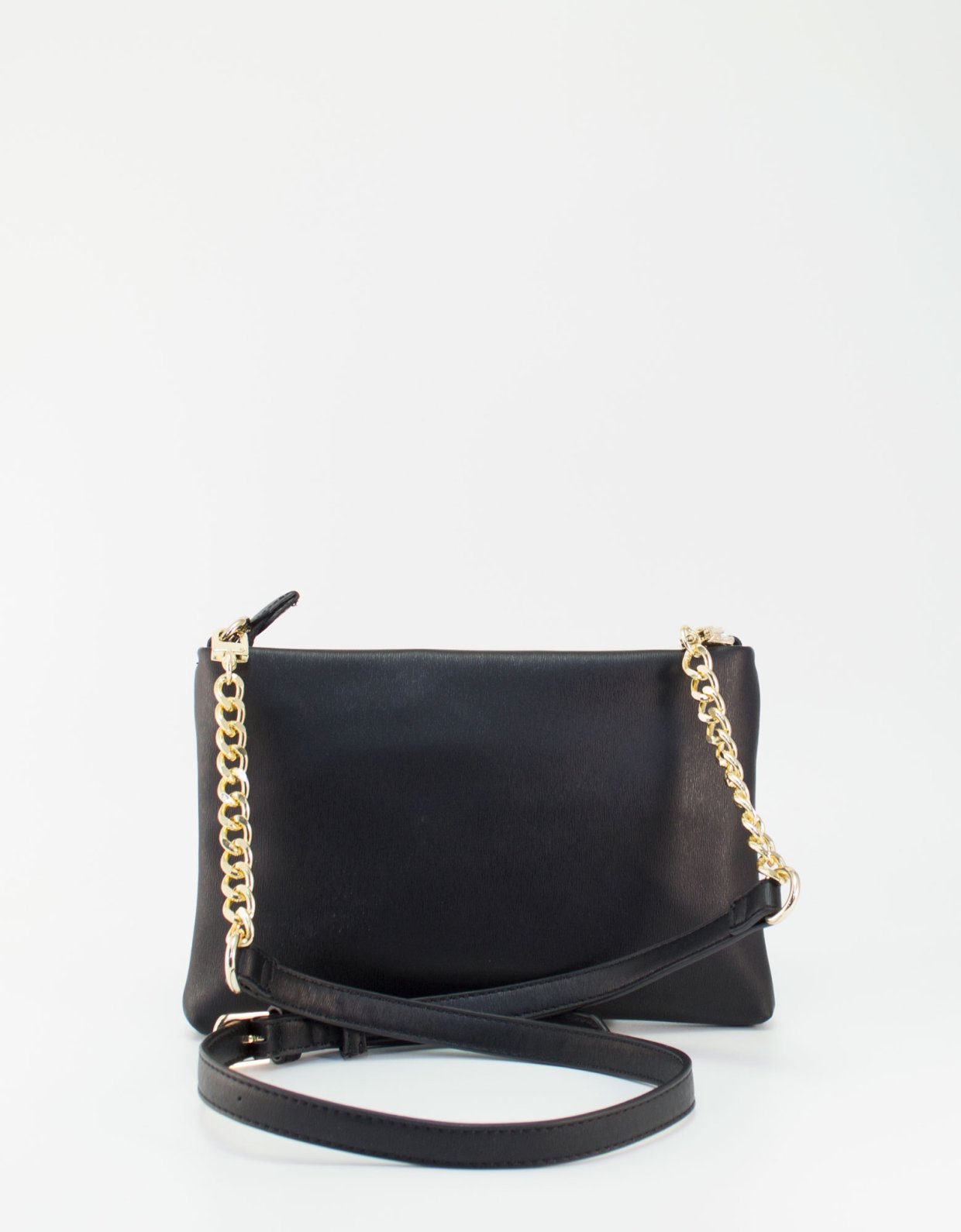 By Byblos Clary saffiano flat crossbody black