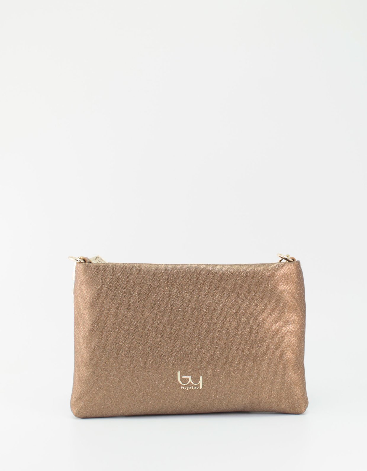 By Byblos Clary glitter flat crossbody bronze