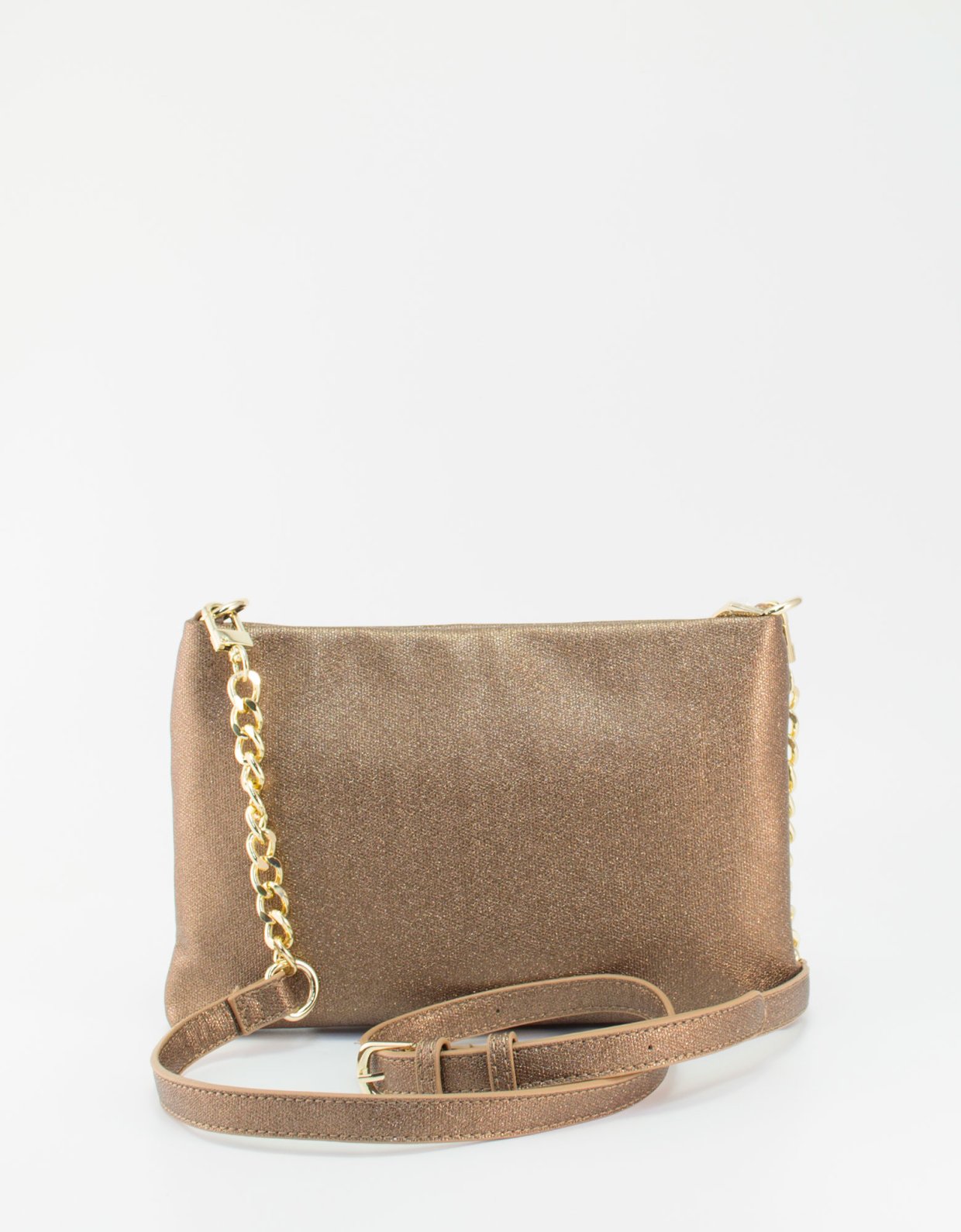 By Byblos Clary glitter flat crossbody bronze