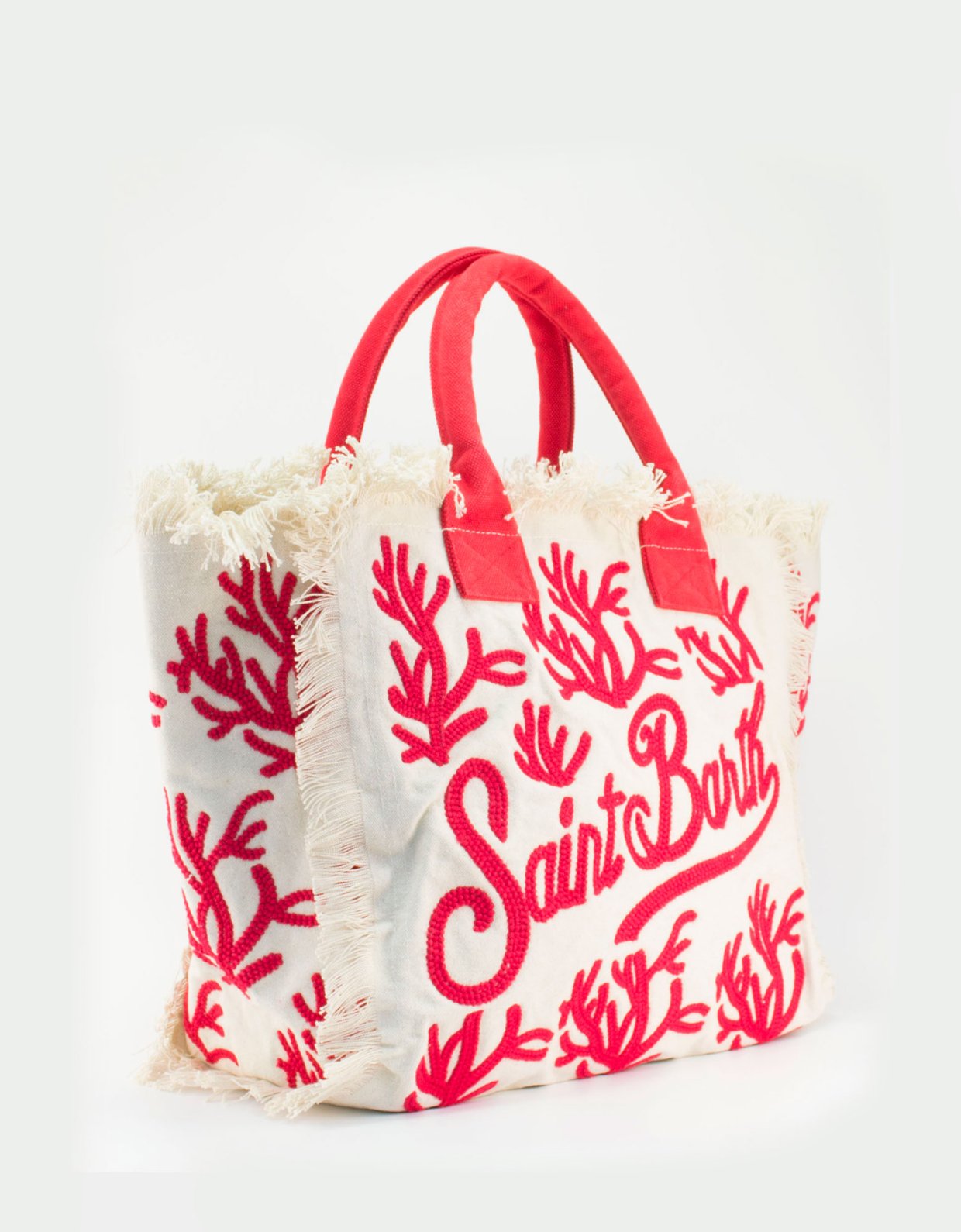 MC2 Saint Barth Vanity rug coral cotton tote bag
