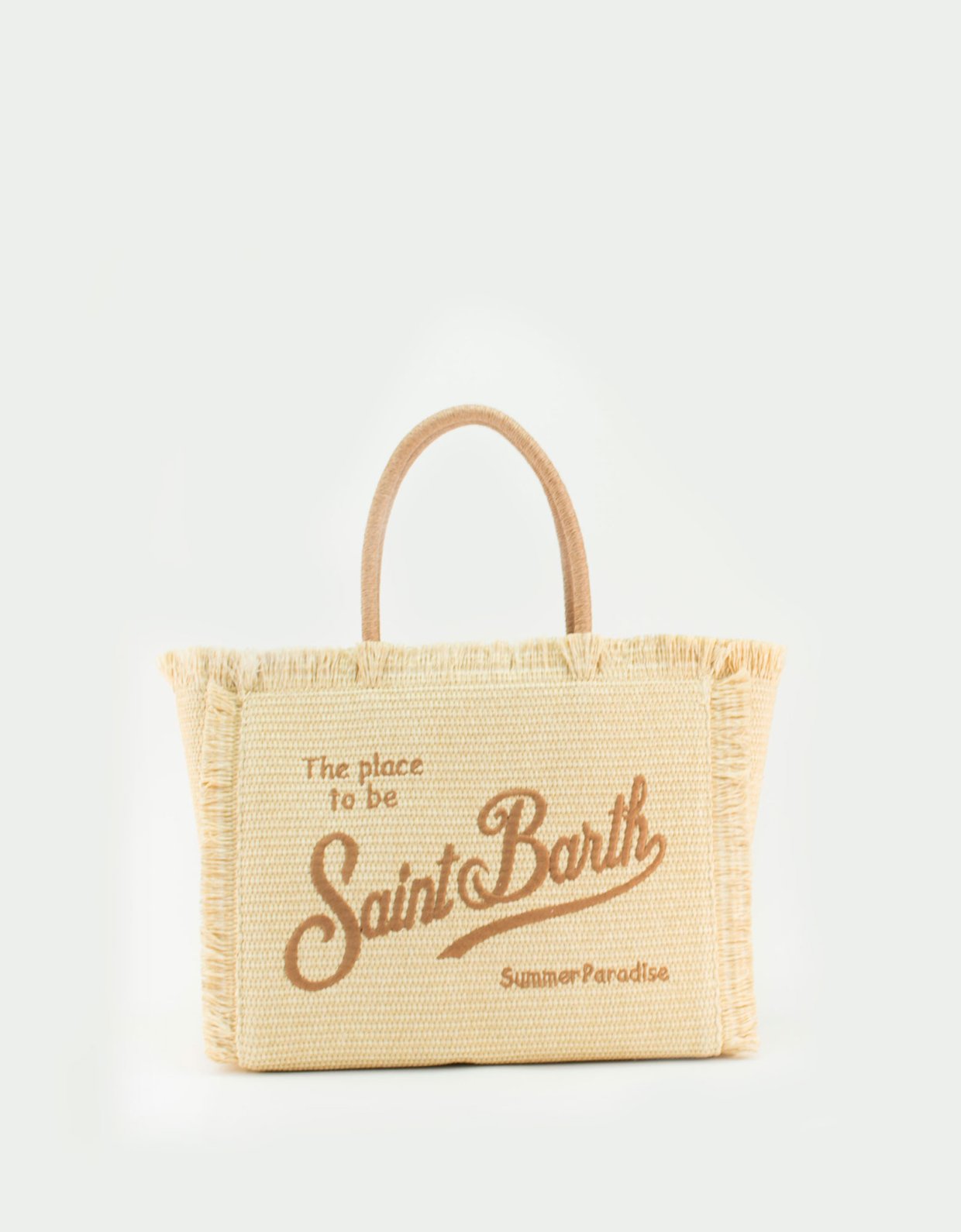MC2 Saint Barth Vanity straw handbag with logo embroidery