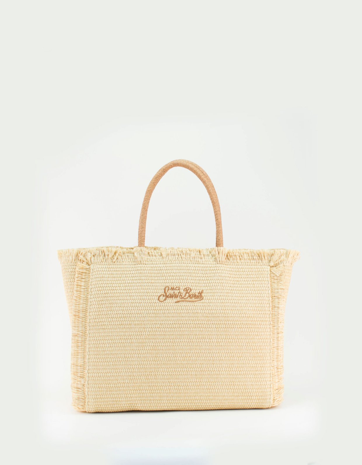 MC2 Saint Barth Vanity straw handbag with logo embroidery