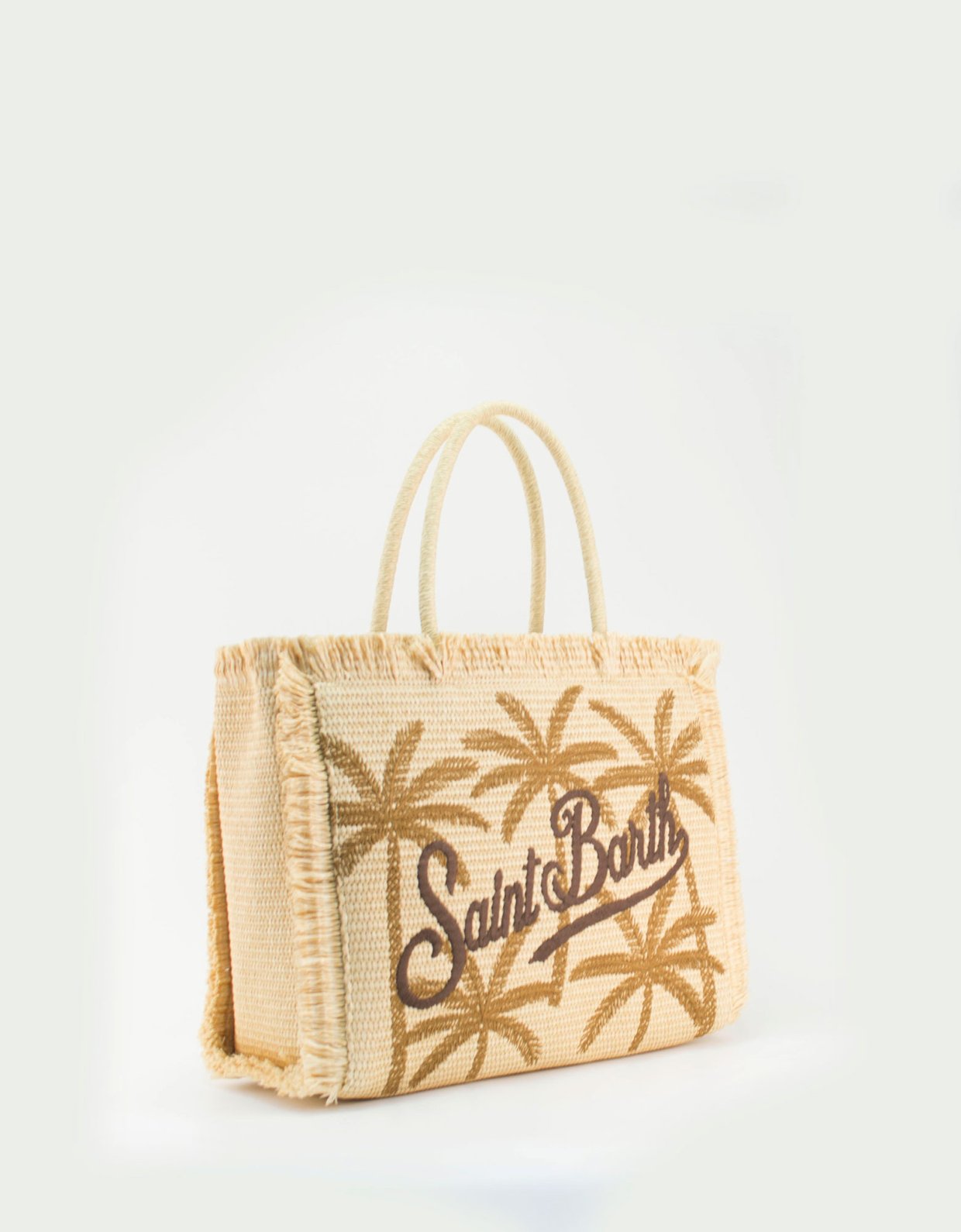 MC2 Saint Barth Vanity straw handbag with palm embroidery