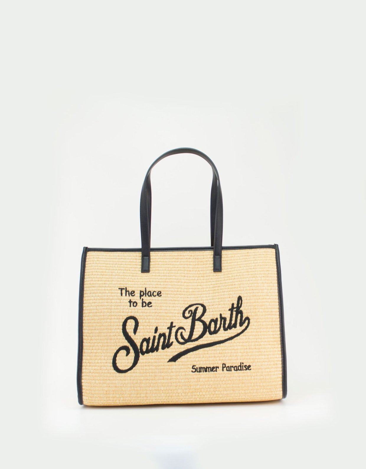 MC2 Saint Barth Vivian black straw handbag