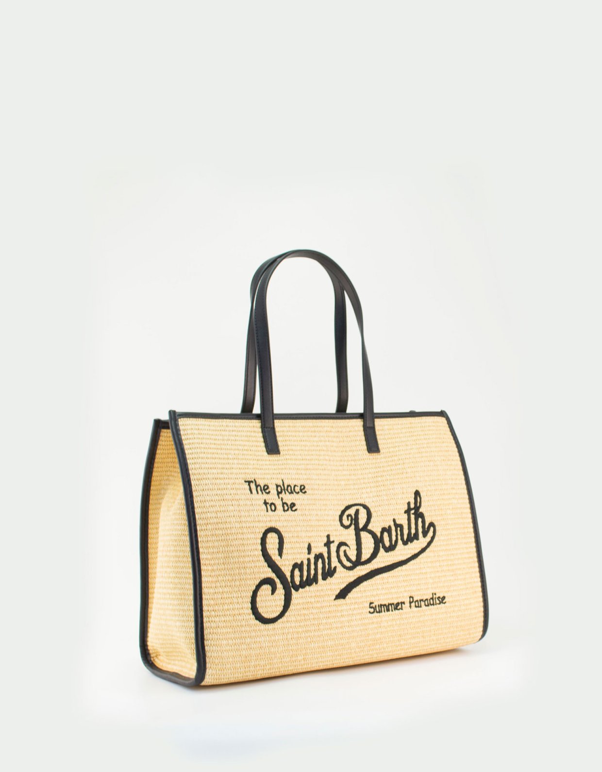 MC2 Saint Barth Vivian black straw handbag