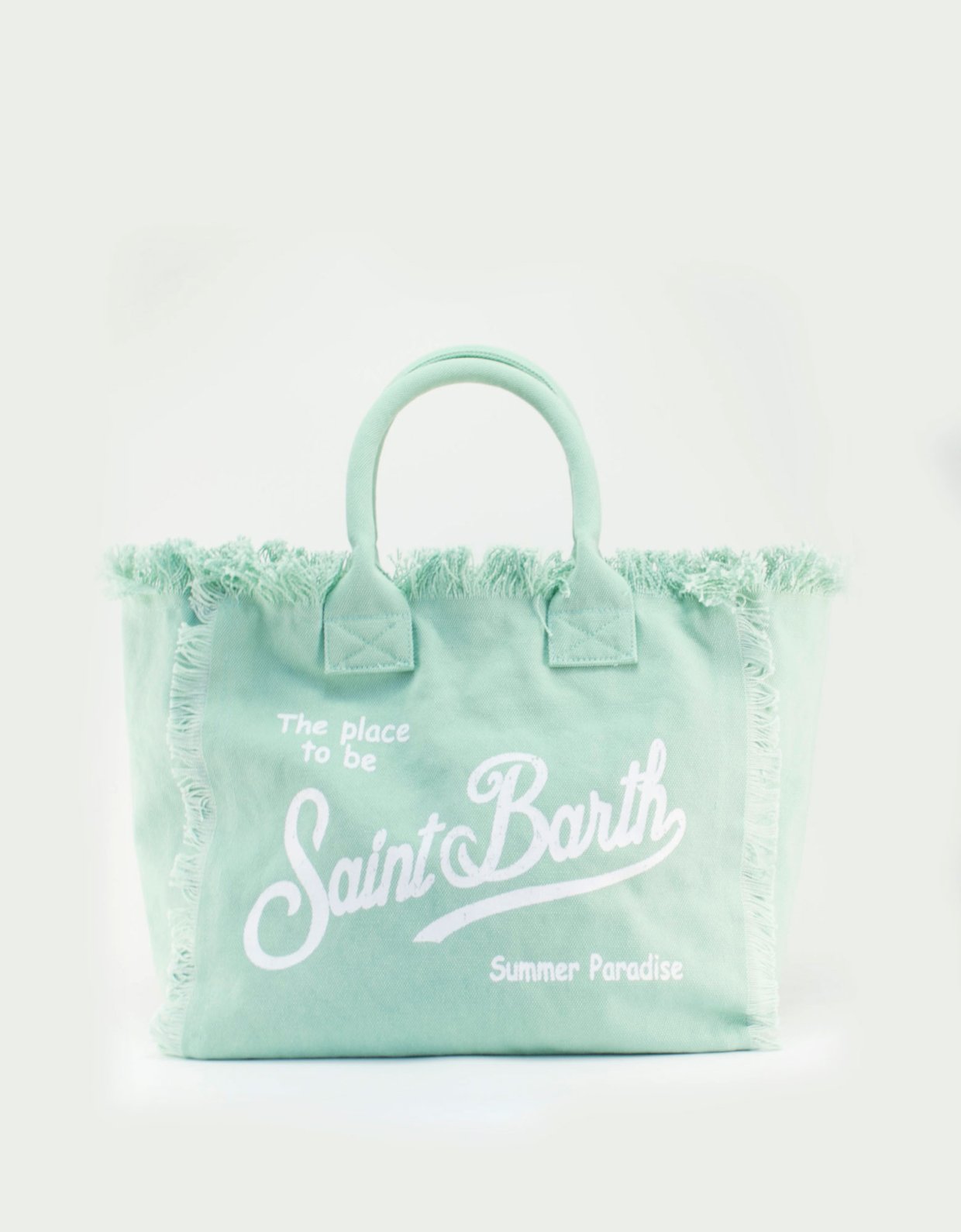 MC2 Saint Barth Vanity sage green cotton canvas tote bag