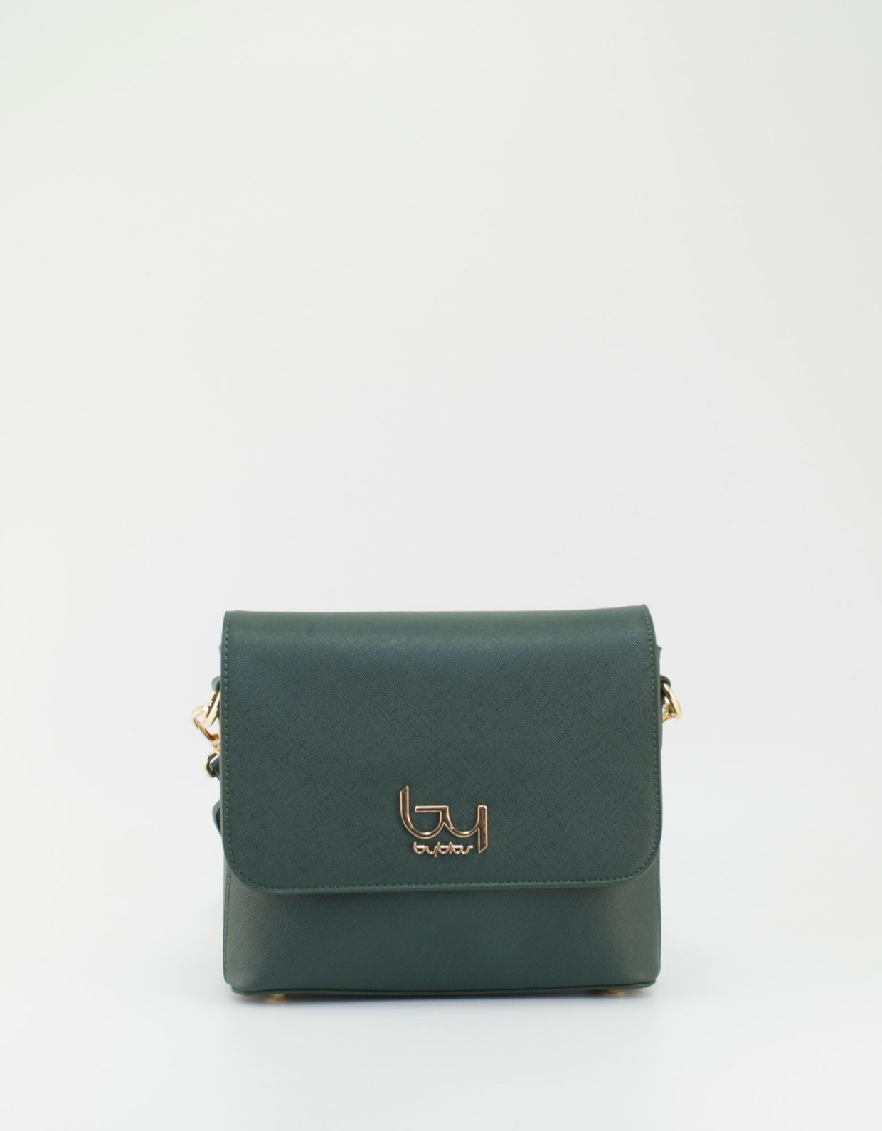 By Byblos Pisa crossbody flap bag forest green