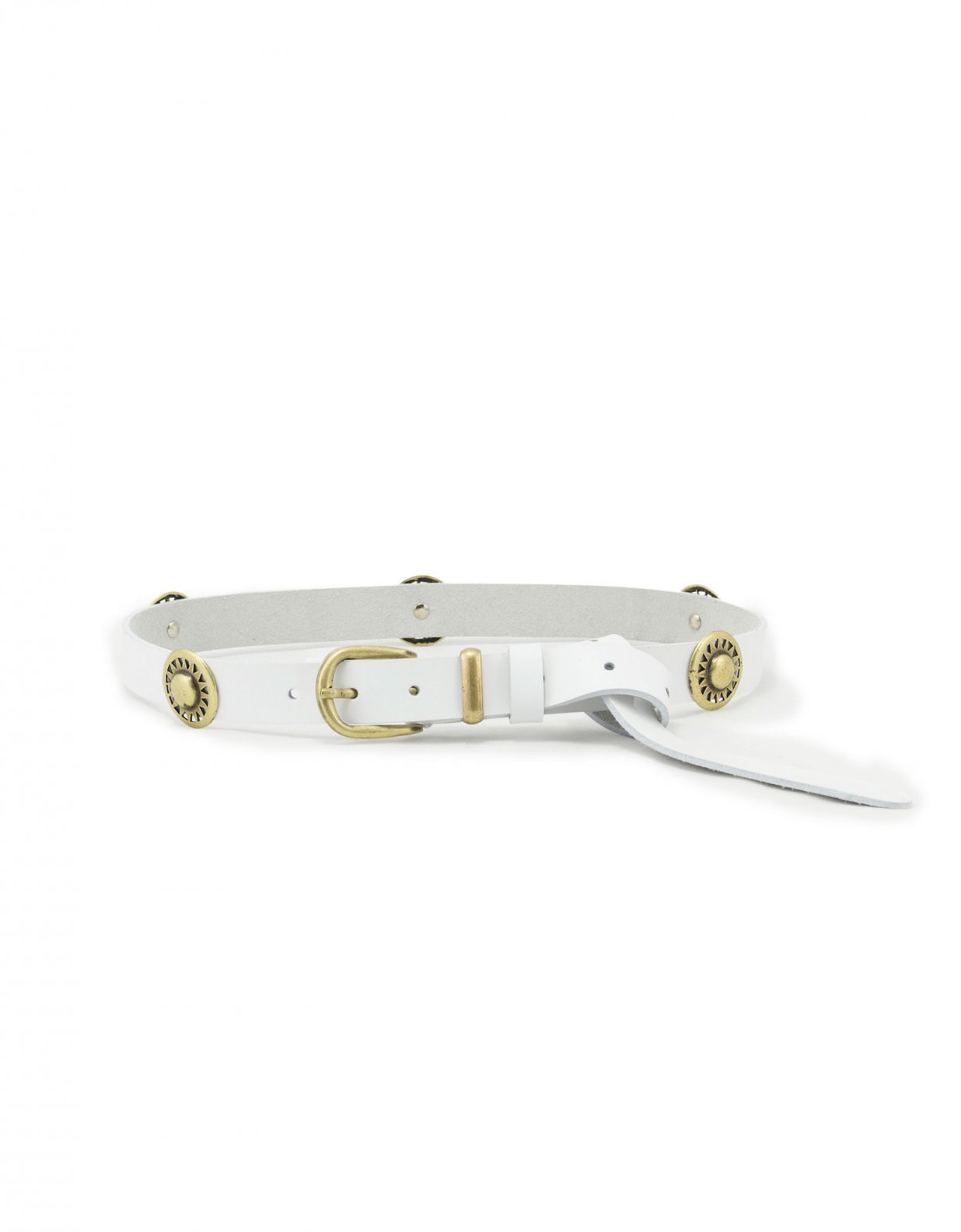 Individual Art Leather Holiday belt white