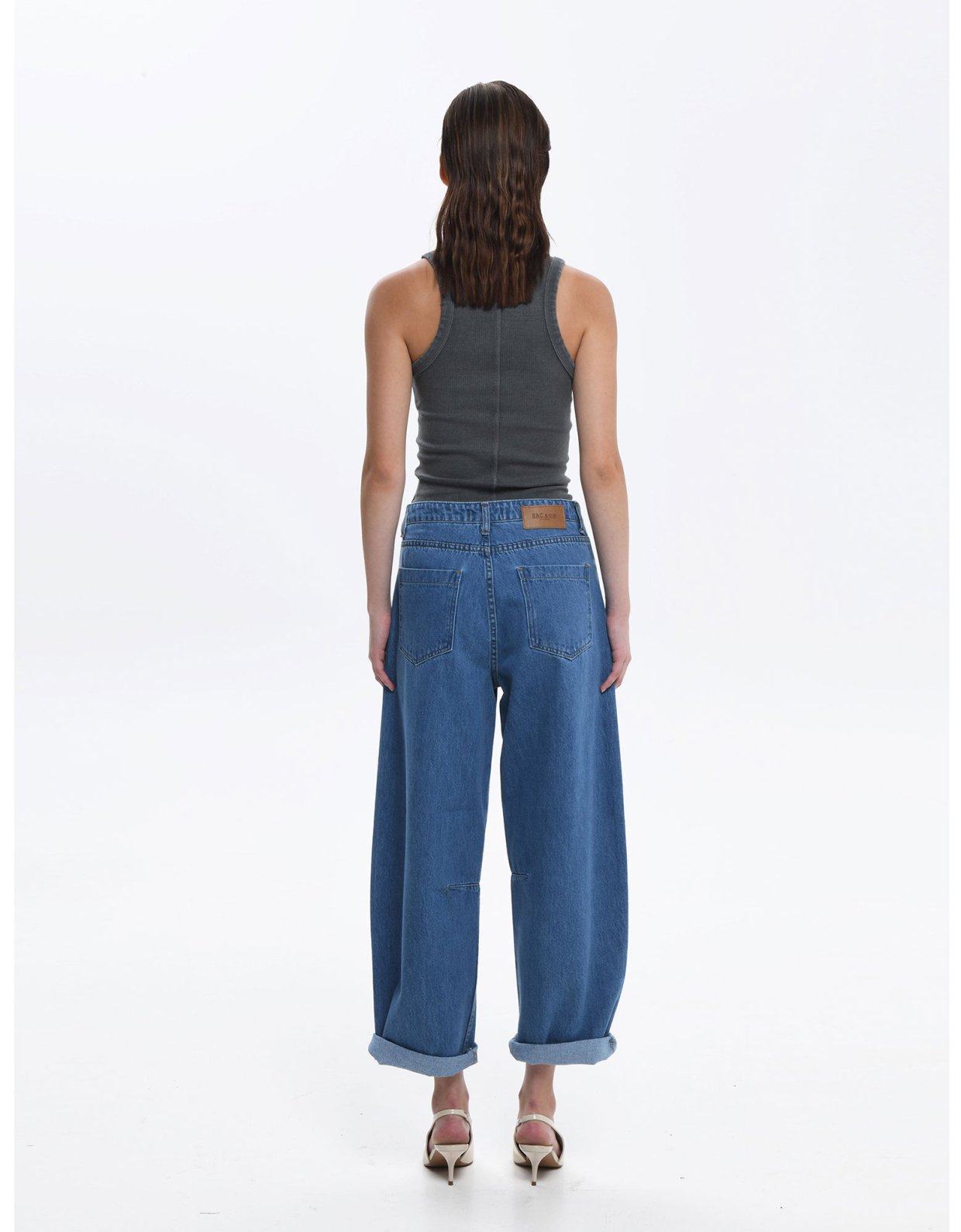 Sac & CO Jeans Inna balloon mid blue denim pants