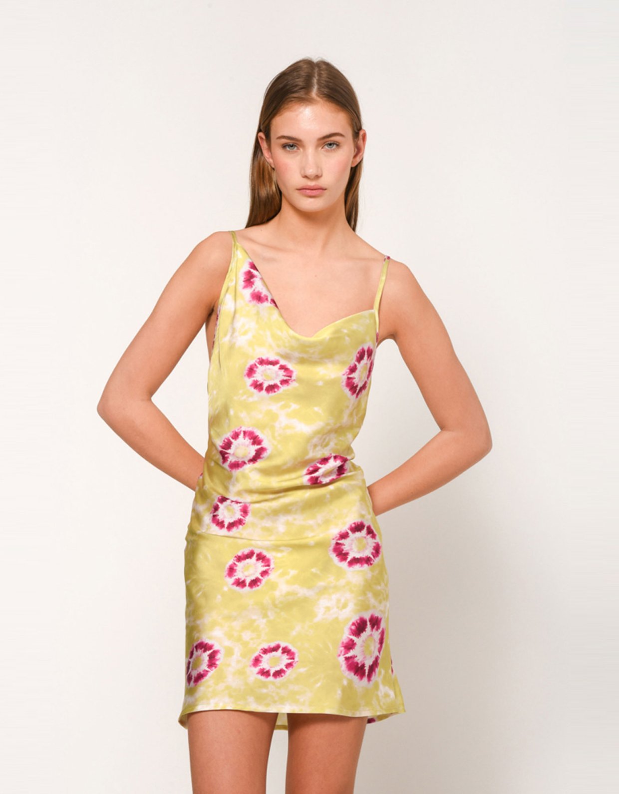 Sunset go Lina dress lime tie die