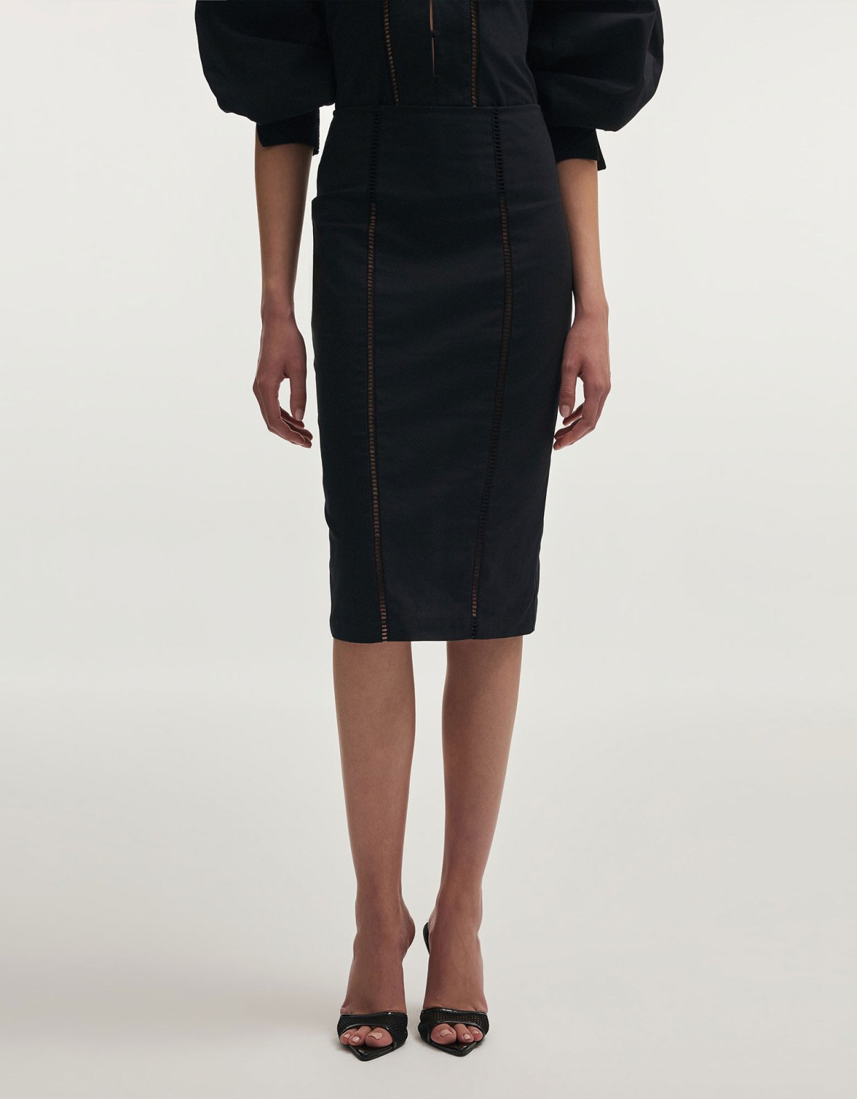 Nadia Rapti Dama midi skirt black